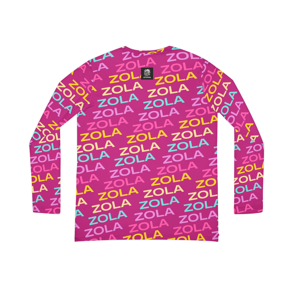 Zola Print Women's Long Sleeve V-Neck Shirt (Pink) SETEPENRA All Over Prints.
