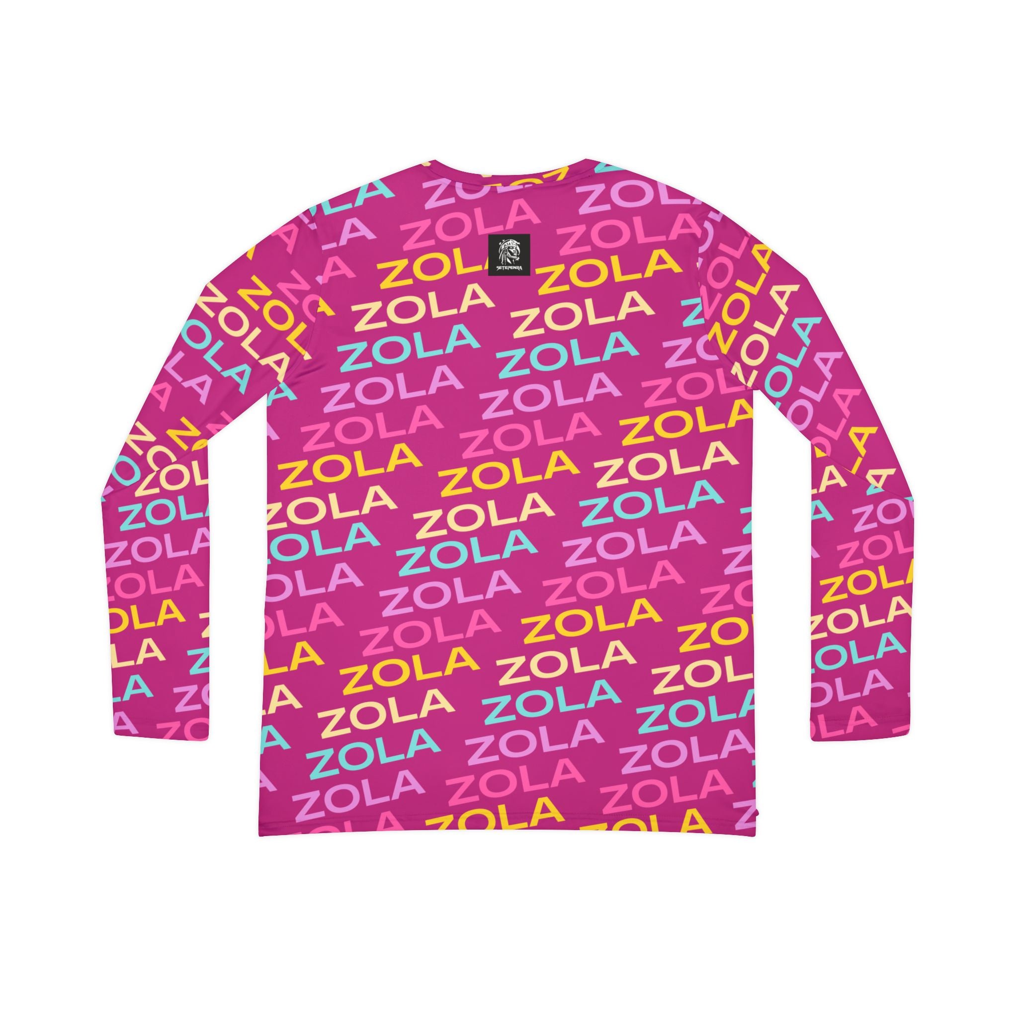 Zola Print Women's Long Sleeve V-Neck Shirt (Pink) SETEPENRA All Over Prints.