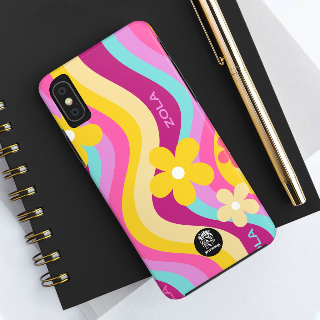 Zola Tough Phone Case (For iPhone, Galaxy & More) - Pink Wave