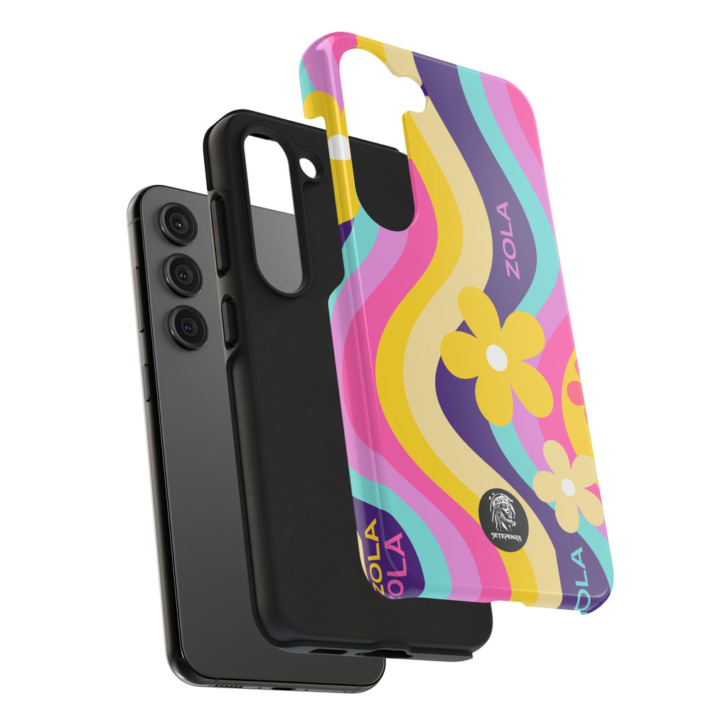 Zola Tough Phone Case (For iPhone, Galaxy & More) - Purple Wave