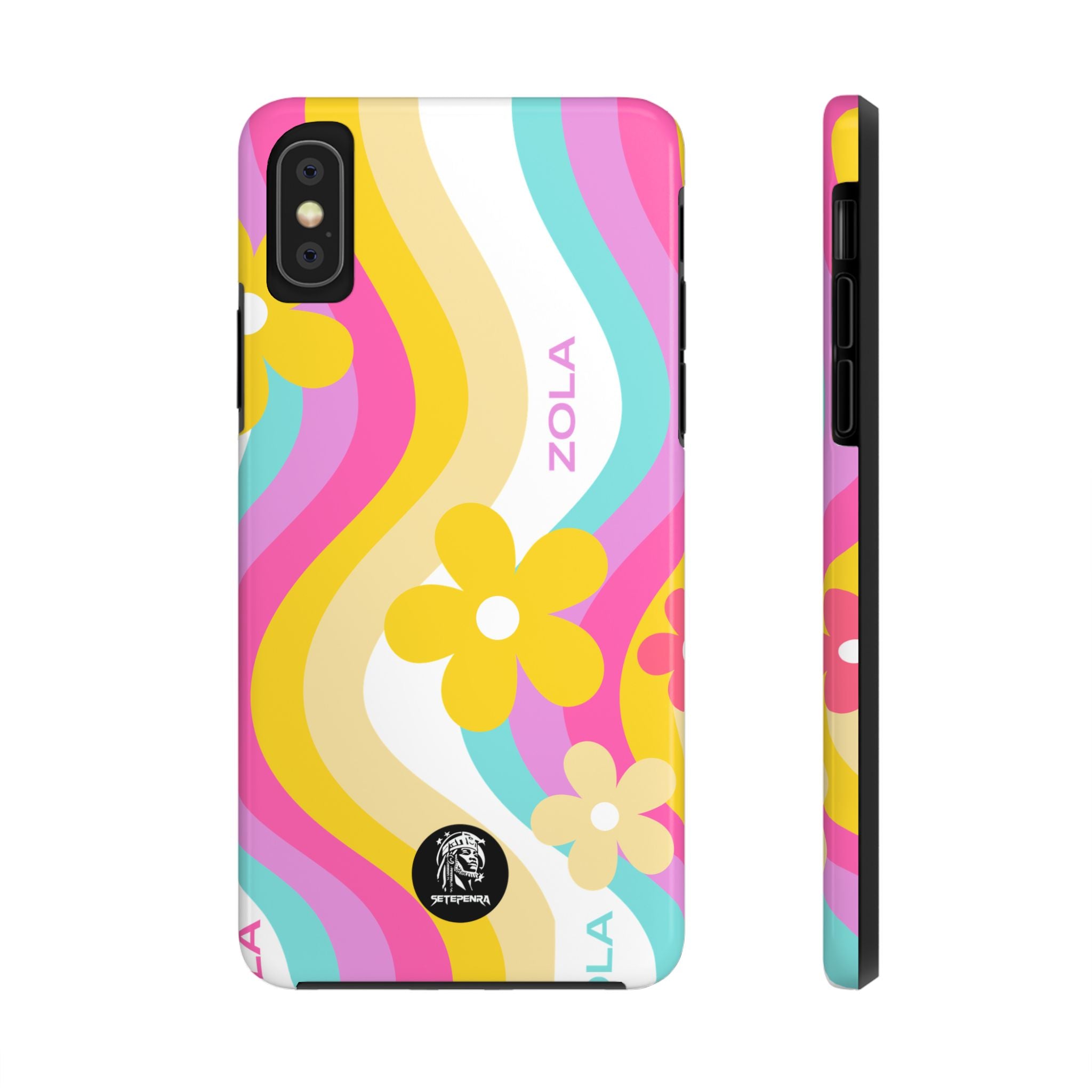 Zola Tough Phone Case (For iPhone, Galaxy & More) - White Wave