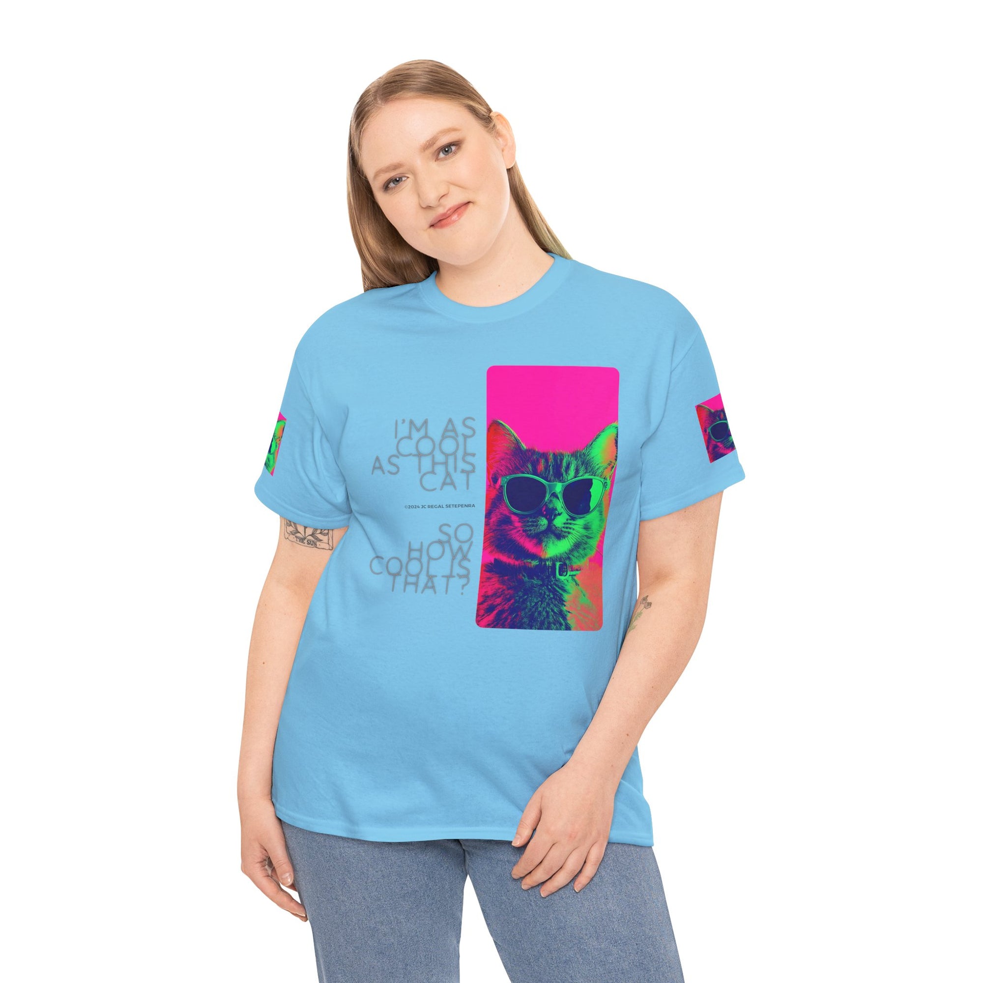 Cool Cat (Whiskers 1) Unisex Heavy Cotton Tee
