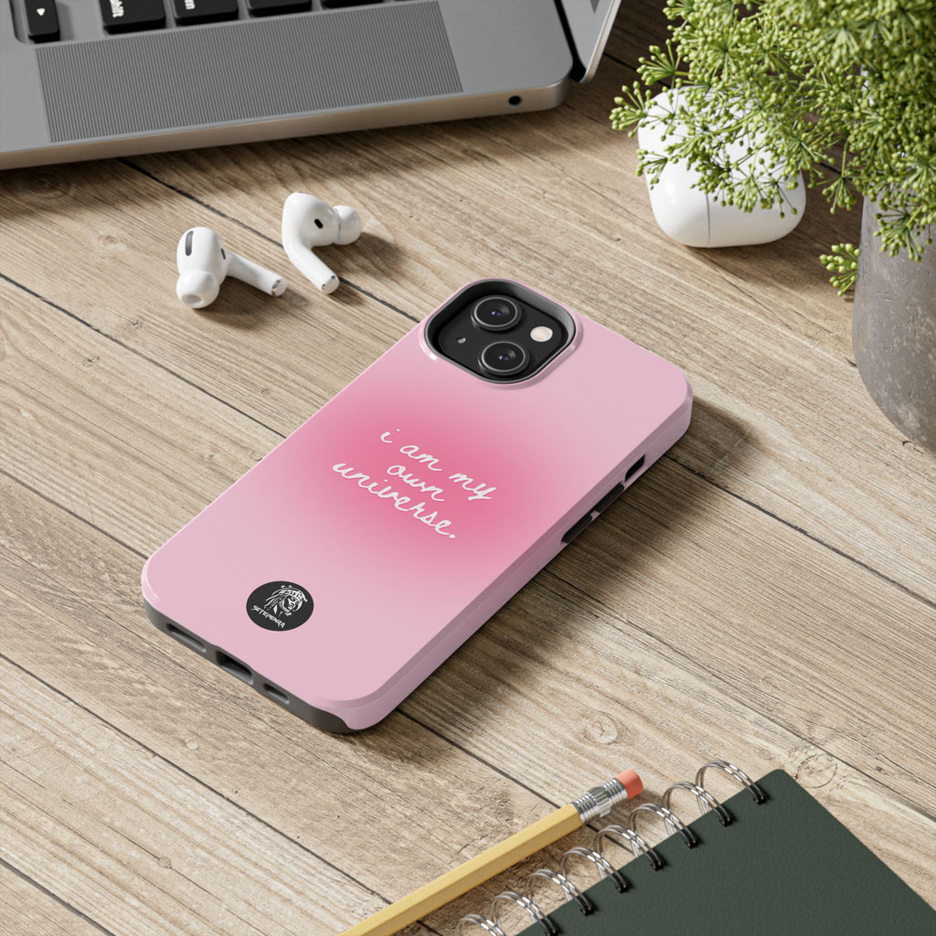 I Am My Own Universe Tough Phone Case (For iPhone, Galaxy & More) - Light Pink