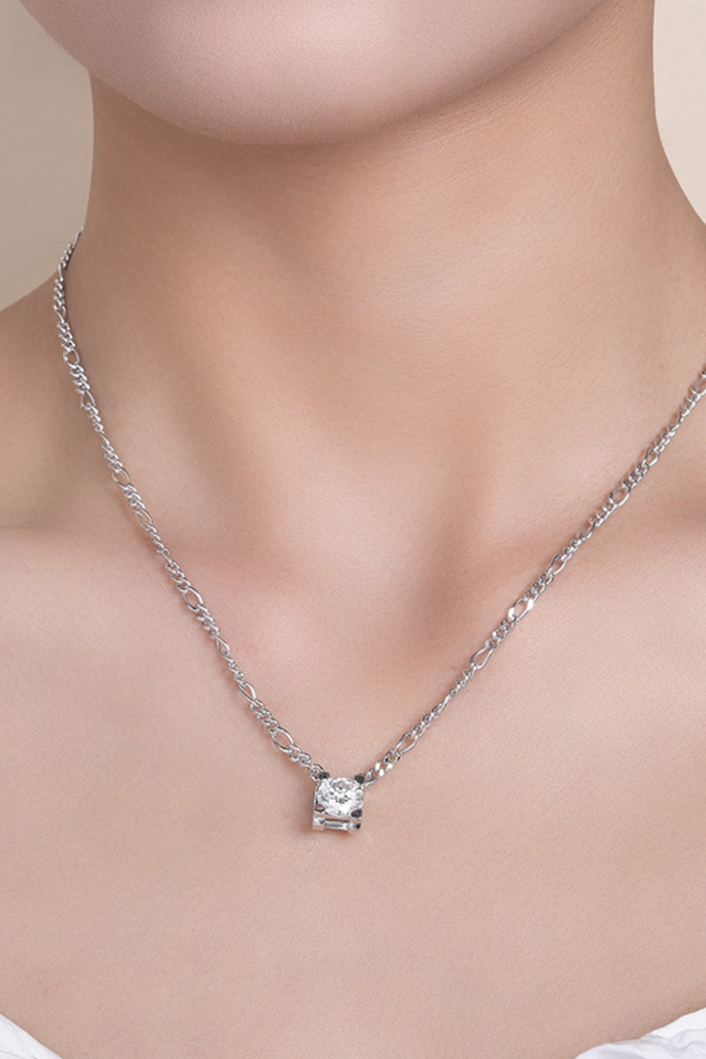 2 Carat Moissanite 925 Sterling Silver Pendant Necklace SETEPENRA .