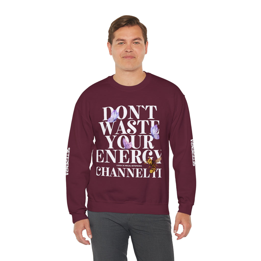 Channel It Unisex Heavy Blend™ Crewneck Sweatshirt (White Print)