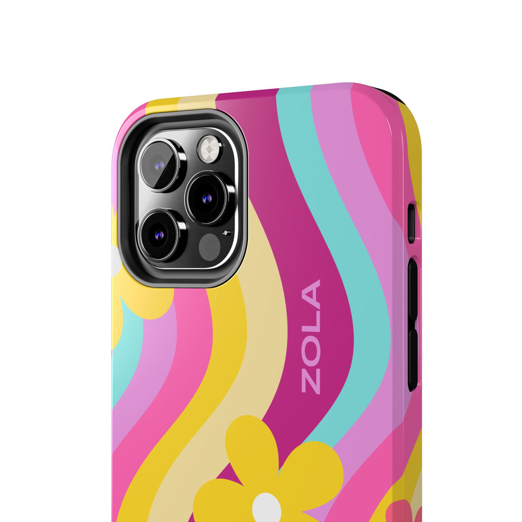 Zola Tough Phone Case (For iPhone, Galaxy & More) - Pink Wave