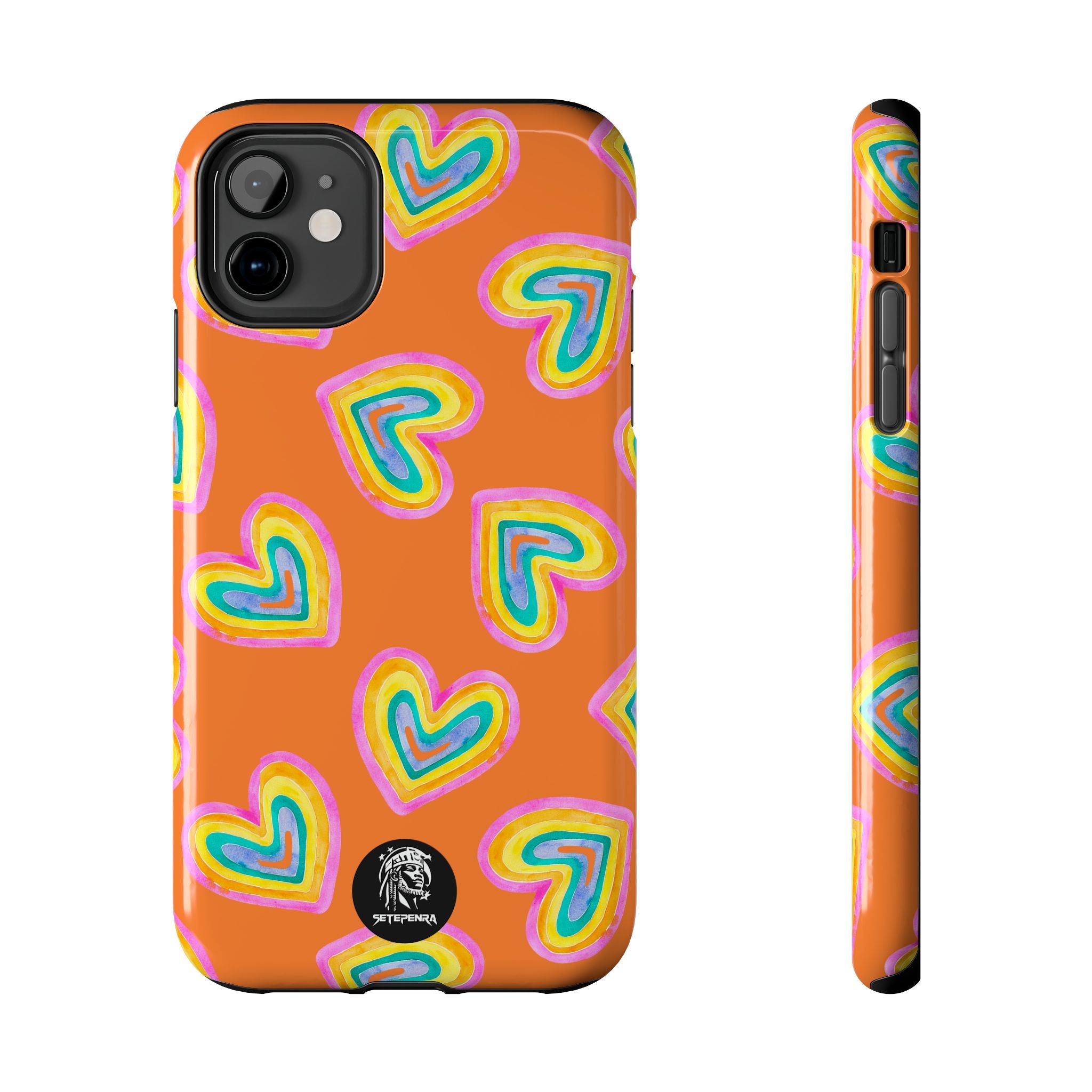 Rainbow Heart Tough Phone Case (For iPhone, Galaxy & More) - Crusta SETEPENRA Phone Case.