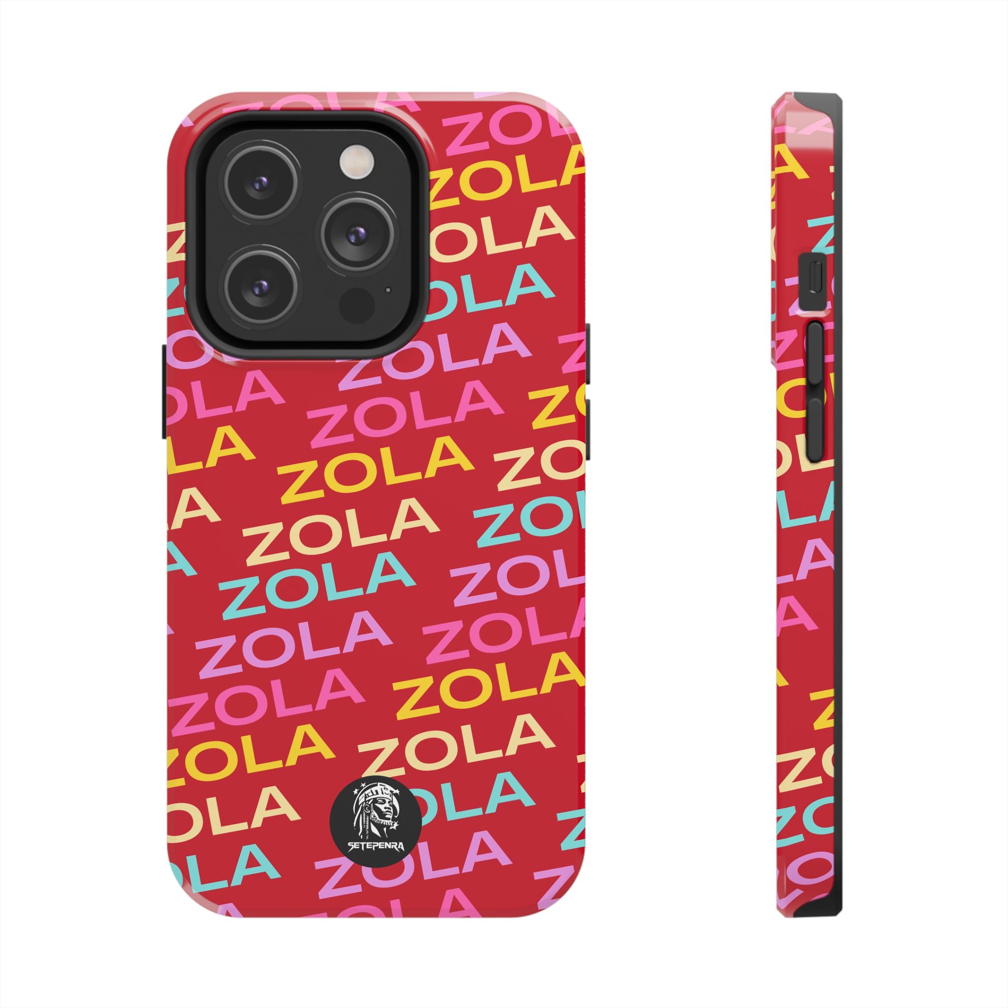 Zola Tough Phone Case (For iPhone, Galaxy & More) - Dark Red SETEPENRA Phone Case.