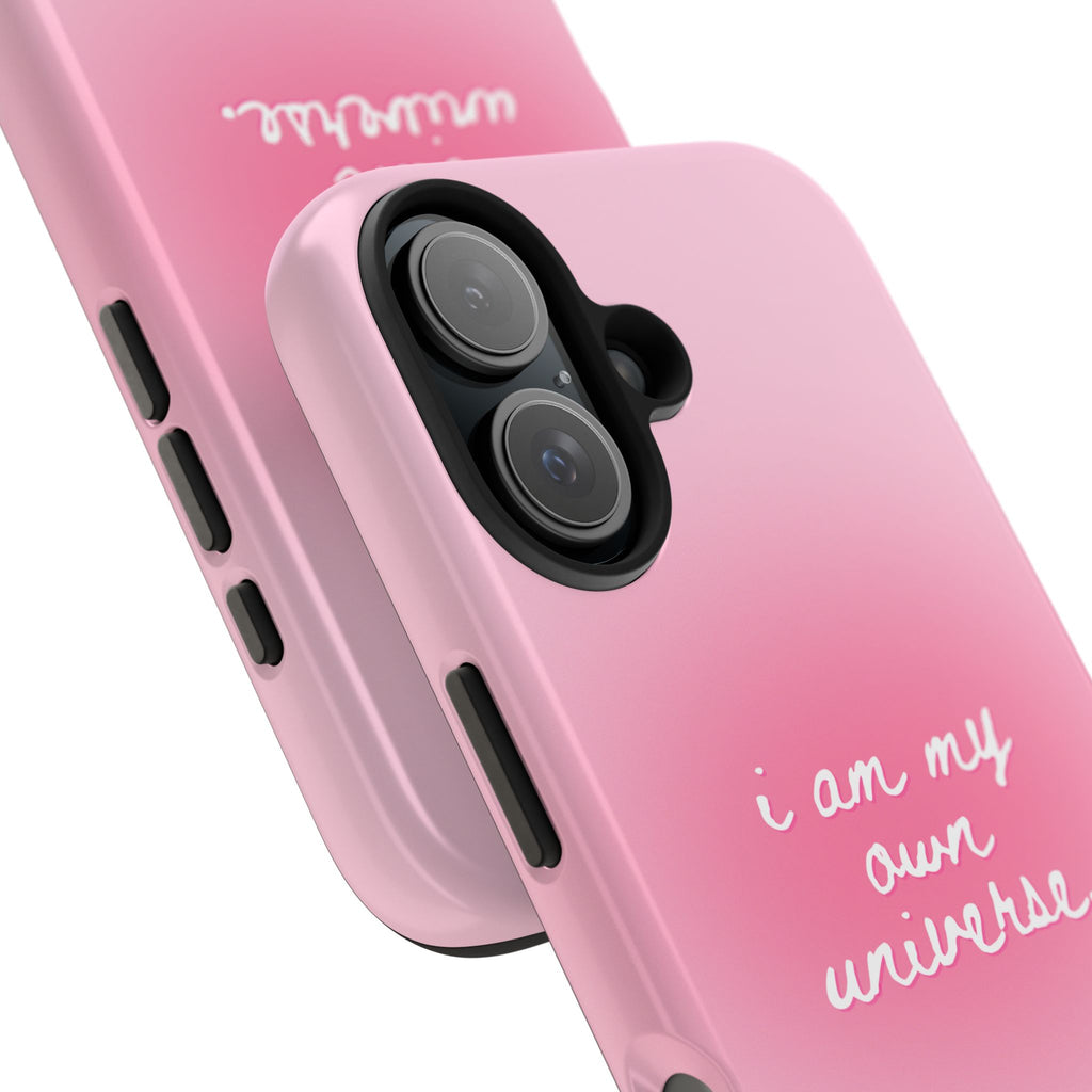 I Am My Own Universe — Pink Gradient Protective Cover Tough Phone Case