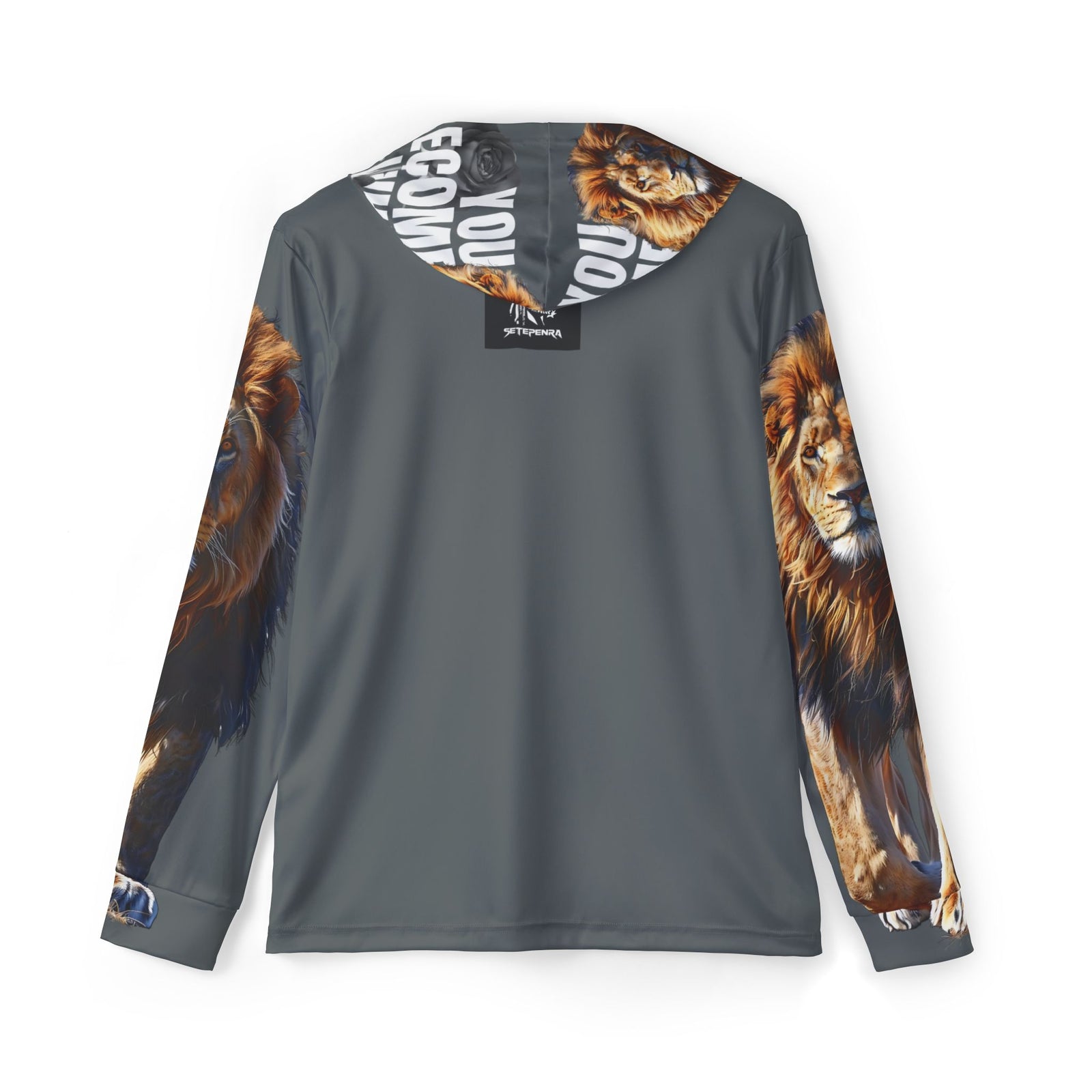 You Become What You Believe Men's Sports Warmup Hoodie (Dark Grey) SETEPENRA All Over Prints.