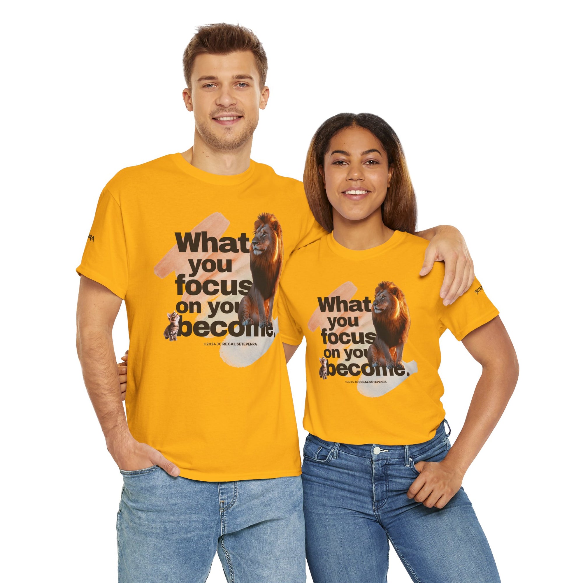 What You Focus On You Become Unisex Heavy Cotton Tee