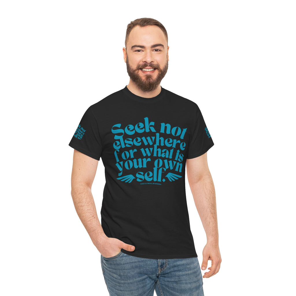 Seek Not Elsewhere (Aqua Edition) Unisex Heavy Cotton Tee SETEPENRA T-Shirt.