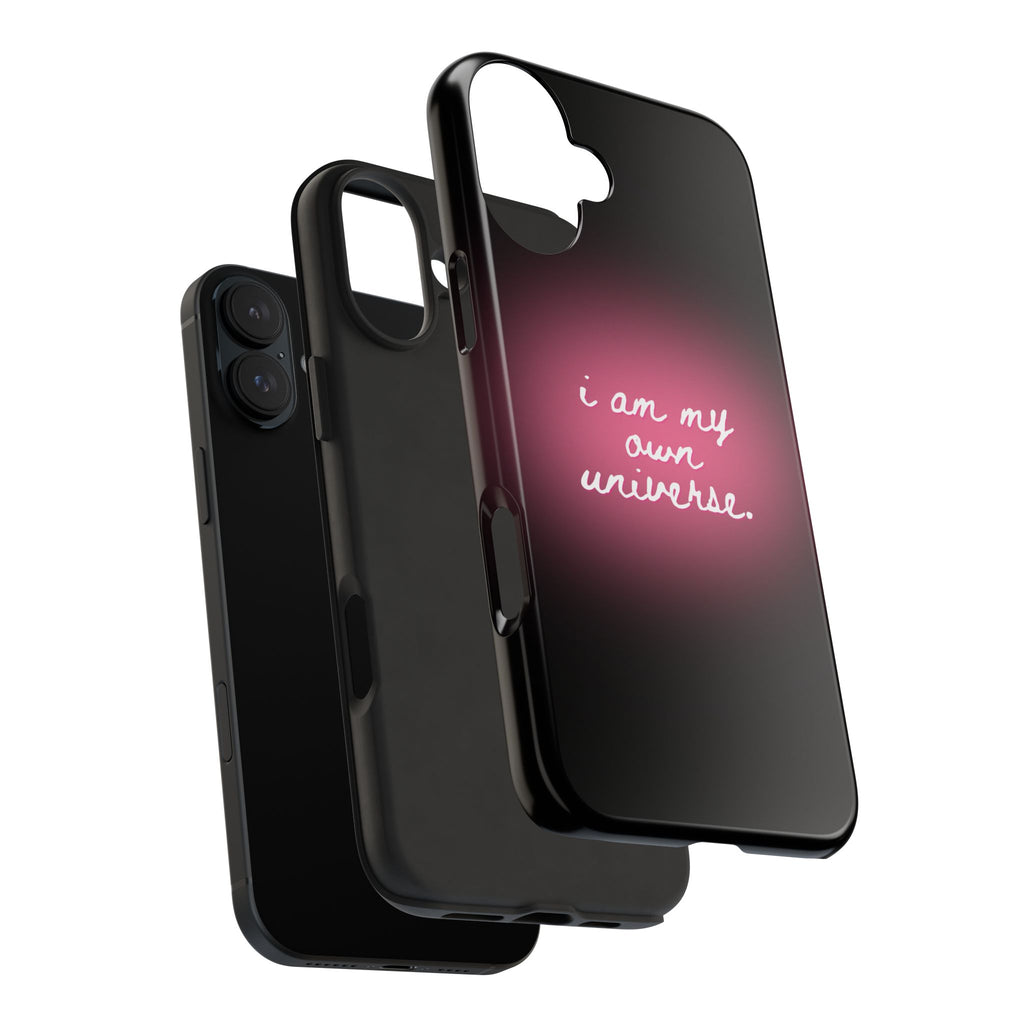 I Am My Own Universe — Pink Glow Protective Cover Tough Phone Case