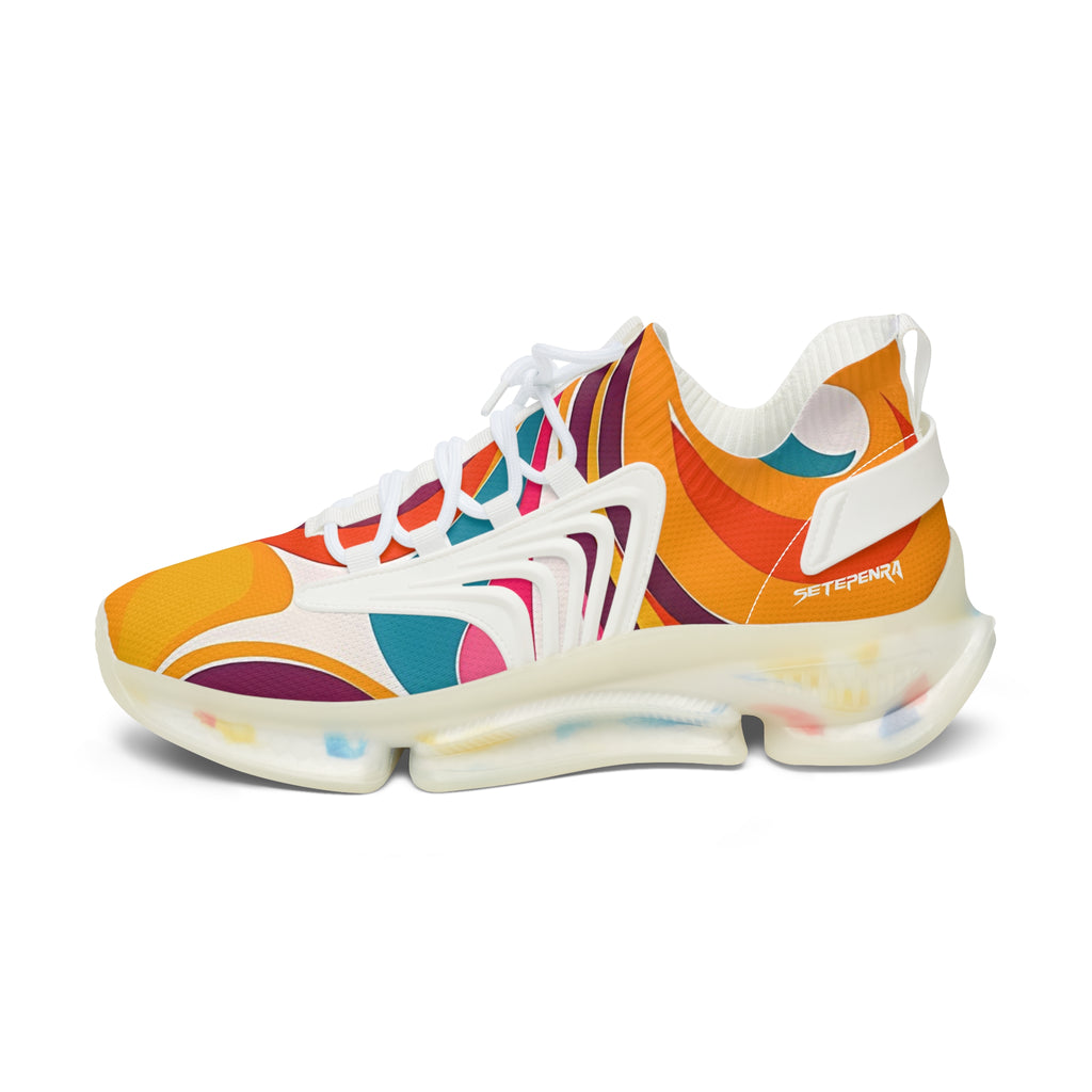 Golden Kandi Swirl Women's Mesh Sneakers SETEPENRA Shoes.