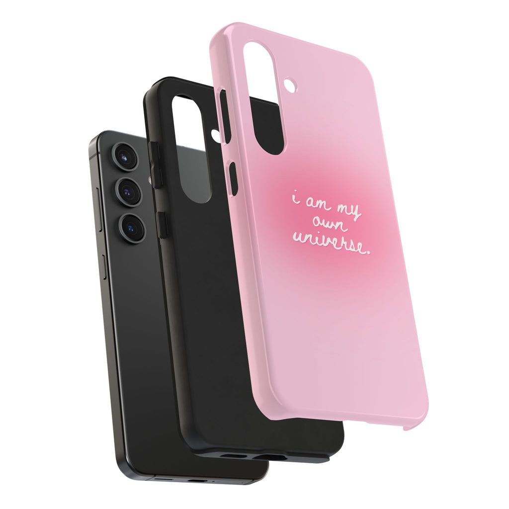 I Am My Own Universe — Pink Gradient Protective Cover Tough Phone Case