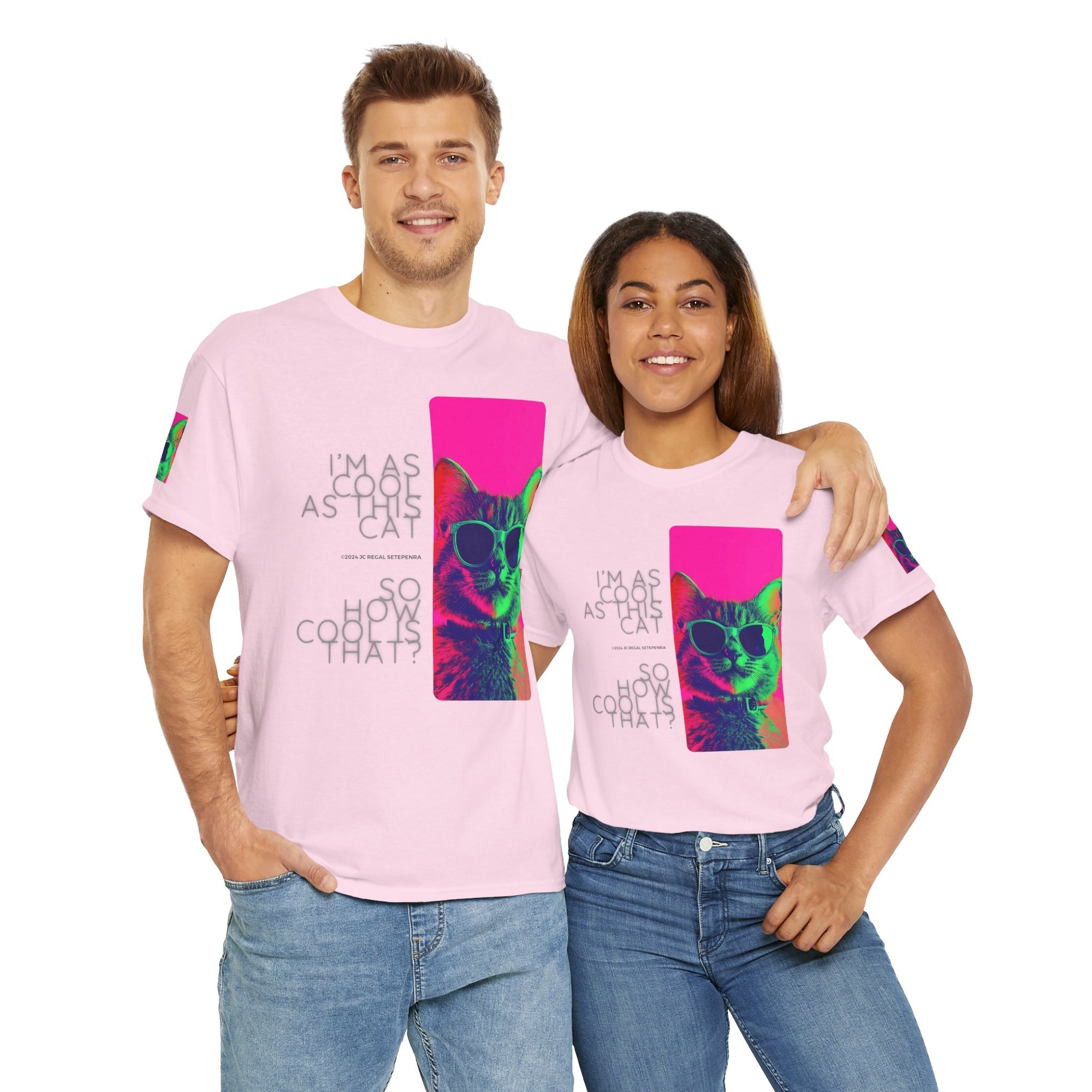Cool Cat (Whiskers 1) Unisex Heavy Cotton Tee