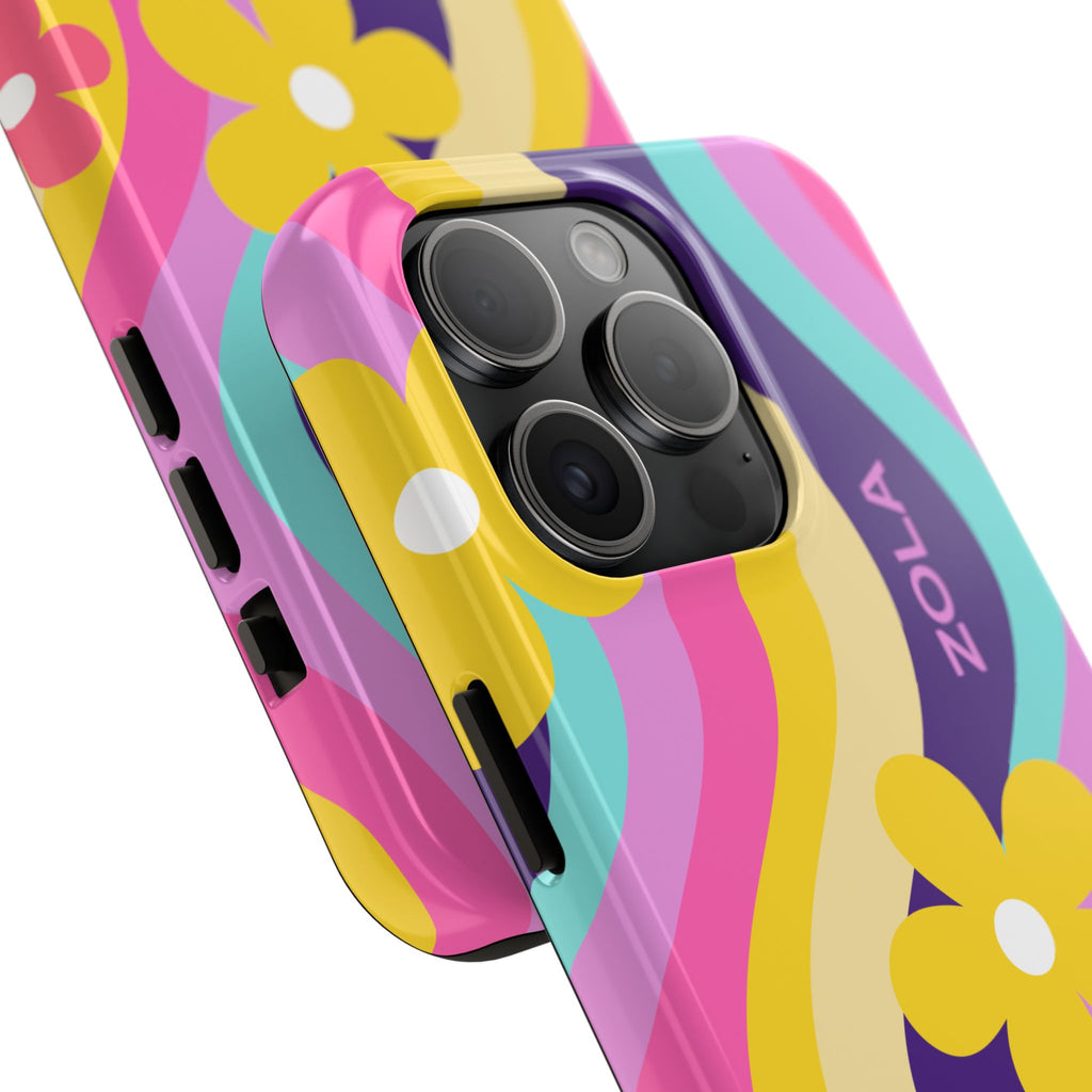 Zola Tough Phone Case (For iPhone, Galaxy & More) - Purple Wave