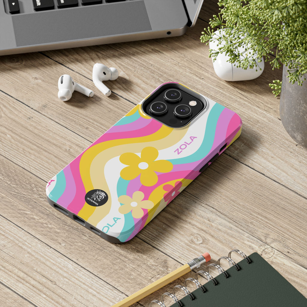 Zola Tough Phone Case (For iPhone, Galaxy & More) - White Wave