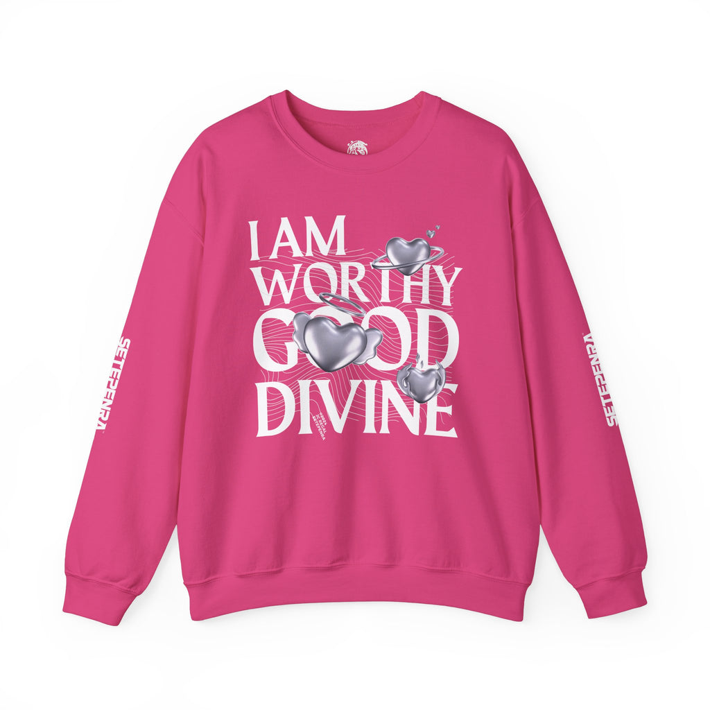 I AM WORTHY GOOD DIVINE Unisex Heavy Blend™ Crewneck Sweatshirt SETEPENRA Sweatshirt.