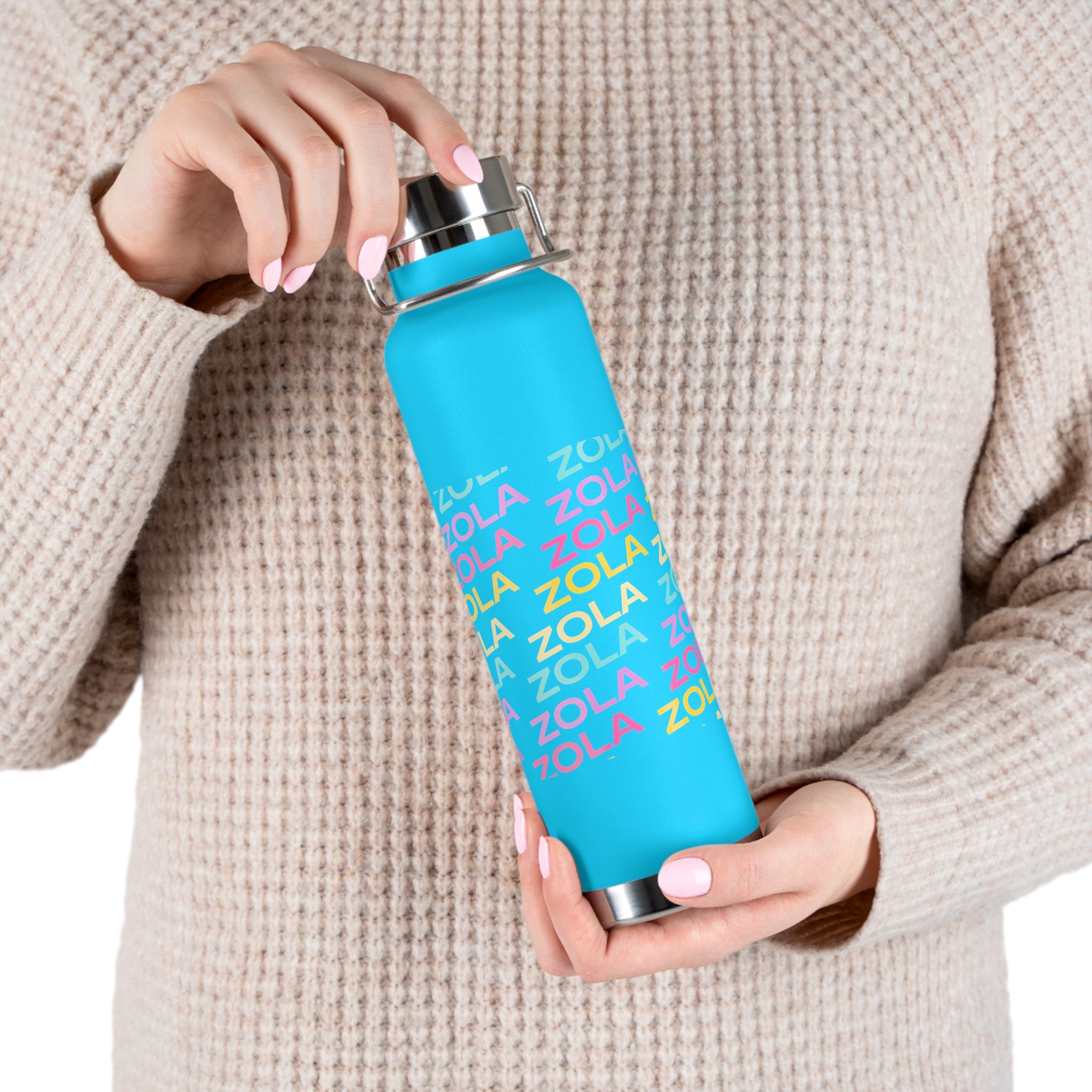 Zola Copper Vacuum Insulated Bottle, 22oz