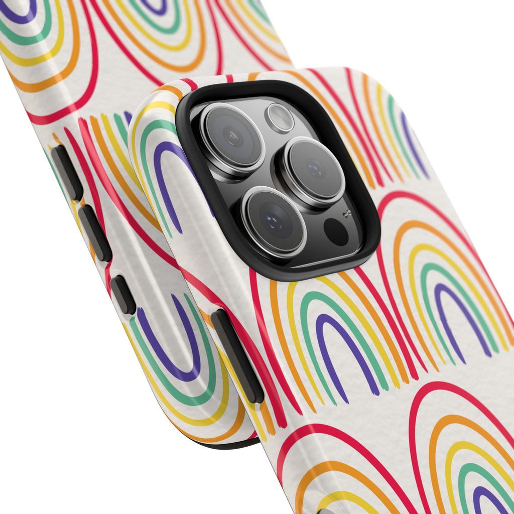 Retro Rainbow Tough Phone Case (For iPhone, Galaxy & More)