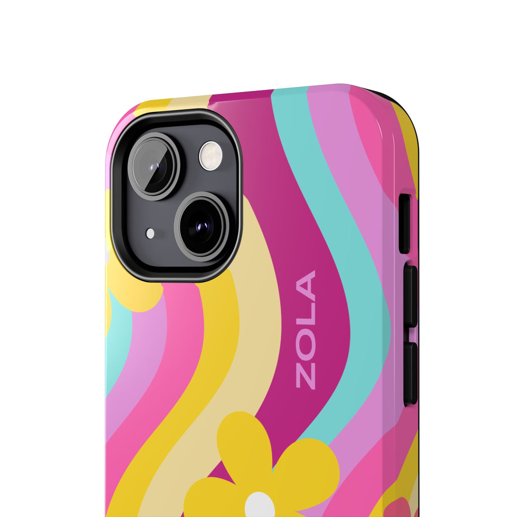 Zola Tough Phone Case (For iPhone, Galaxy & More) - Pink Wave