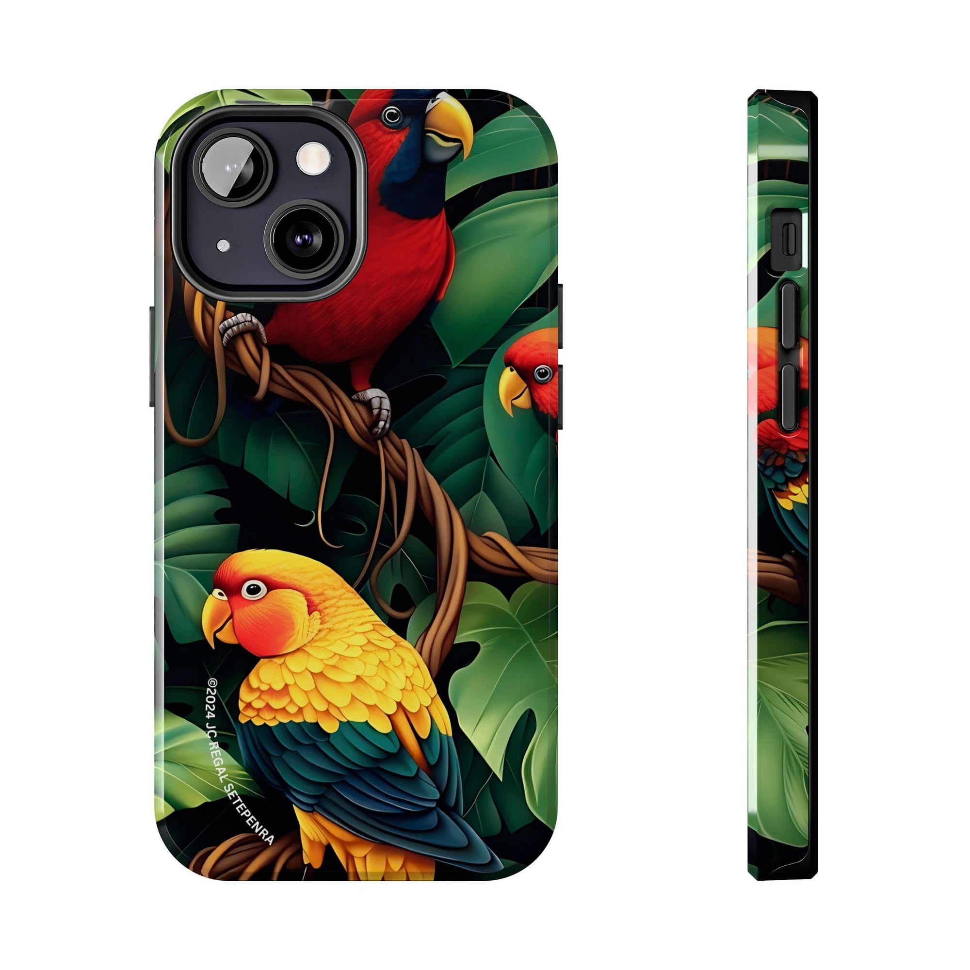 Tri-Parrot Tough Phone Case (For iPhone, Galaxy &amp; More) SETEPENRA Phone Case.