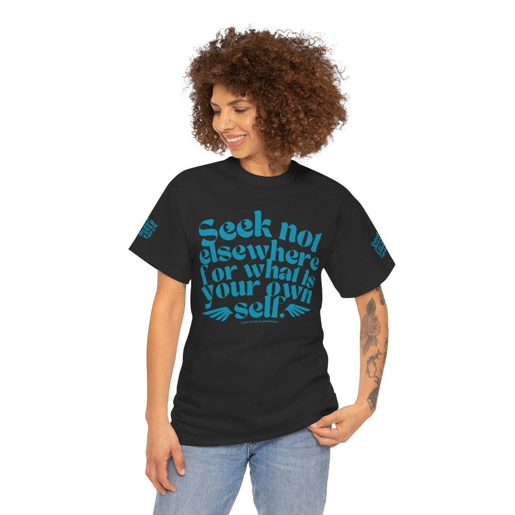 Seek Not Elsewhere (Aqua Edition) Unisex Heavy Cotton Tee SETEPENRA T-Shirt.