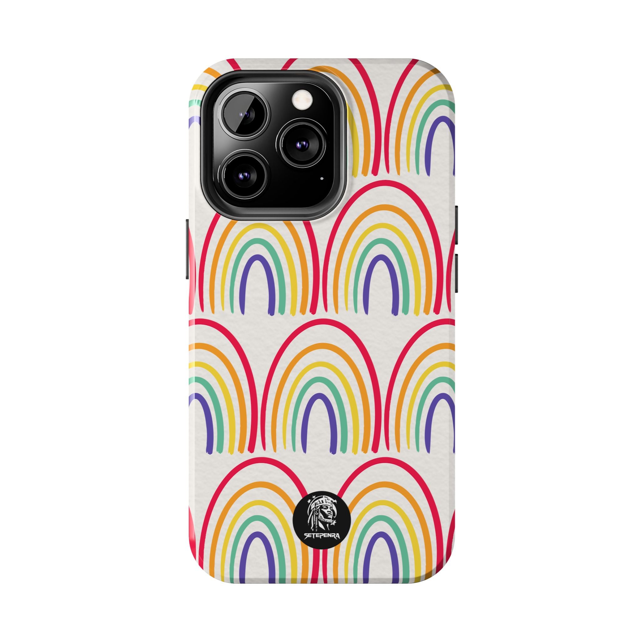 Retro Rainbow Tough Phone Case (For iPhone, Galaxy & More)
