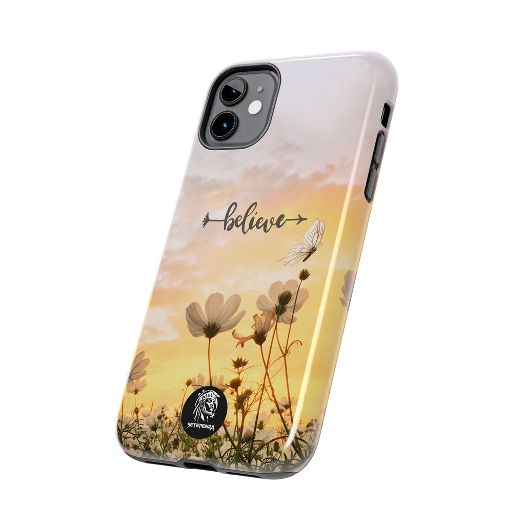 Believe Tough Phone Case (For iPhone, Galaxy & More) - Aesthetic Flower