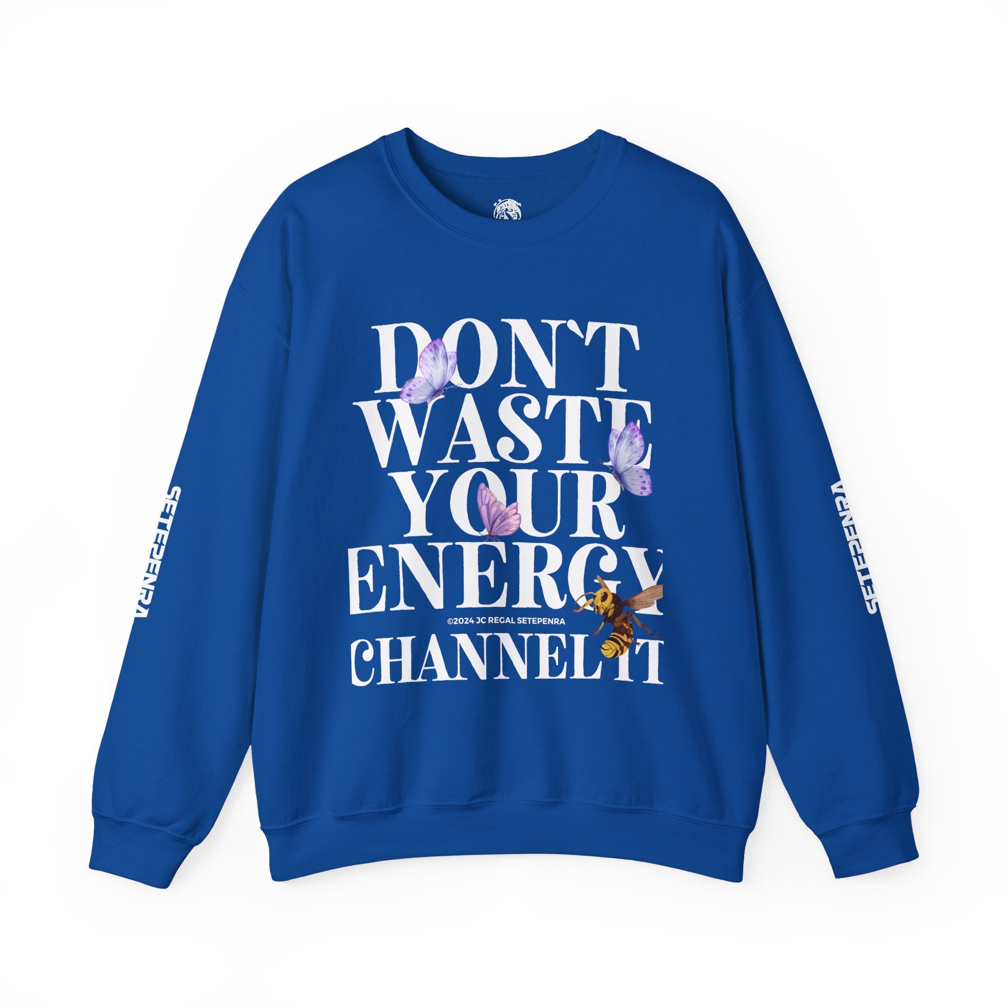 Channel It Unisex Heavy Blend™ Crewneck Sweatshirt (White Print) SETEPENRA Sweatshirt.