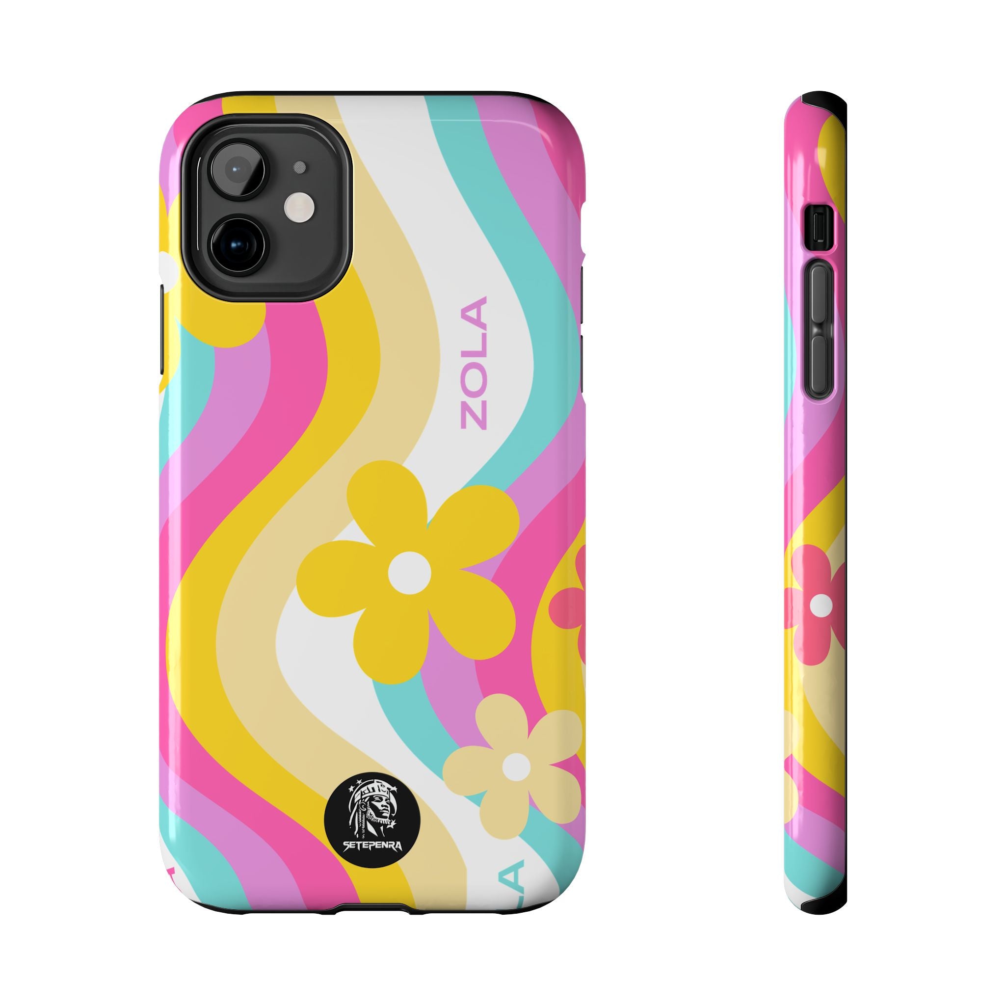 Zola Tough Phone Case (For iPhone, Galaxy & More) - White Wave