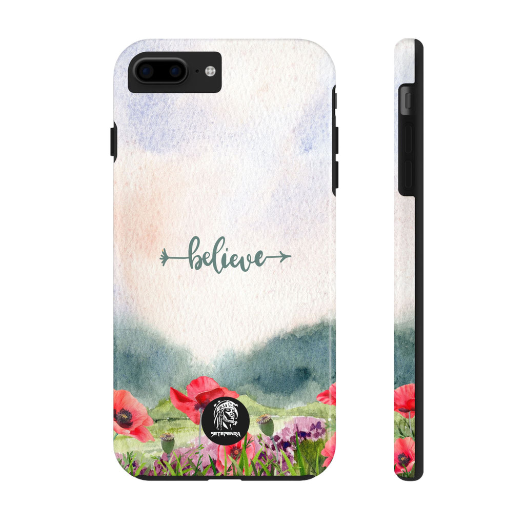 Believe Tough Phone Case (For iPhone, Galaxy & More) - Watercolor Flower SETEPENRA Phone Case.