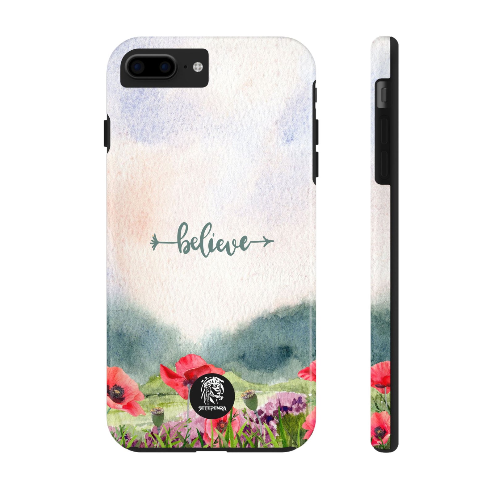 Believe Tough Phone Case (For iPhone, Galaxy & More) - Watercolor Flower SETEPENRA Phone Case.