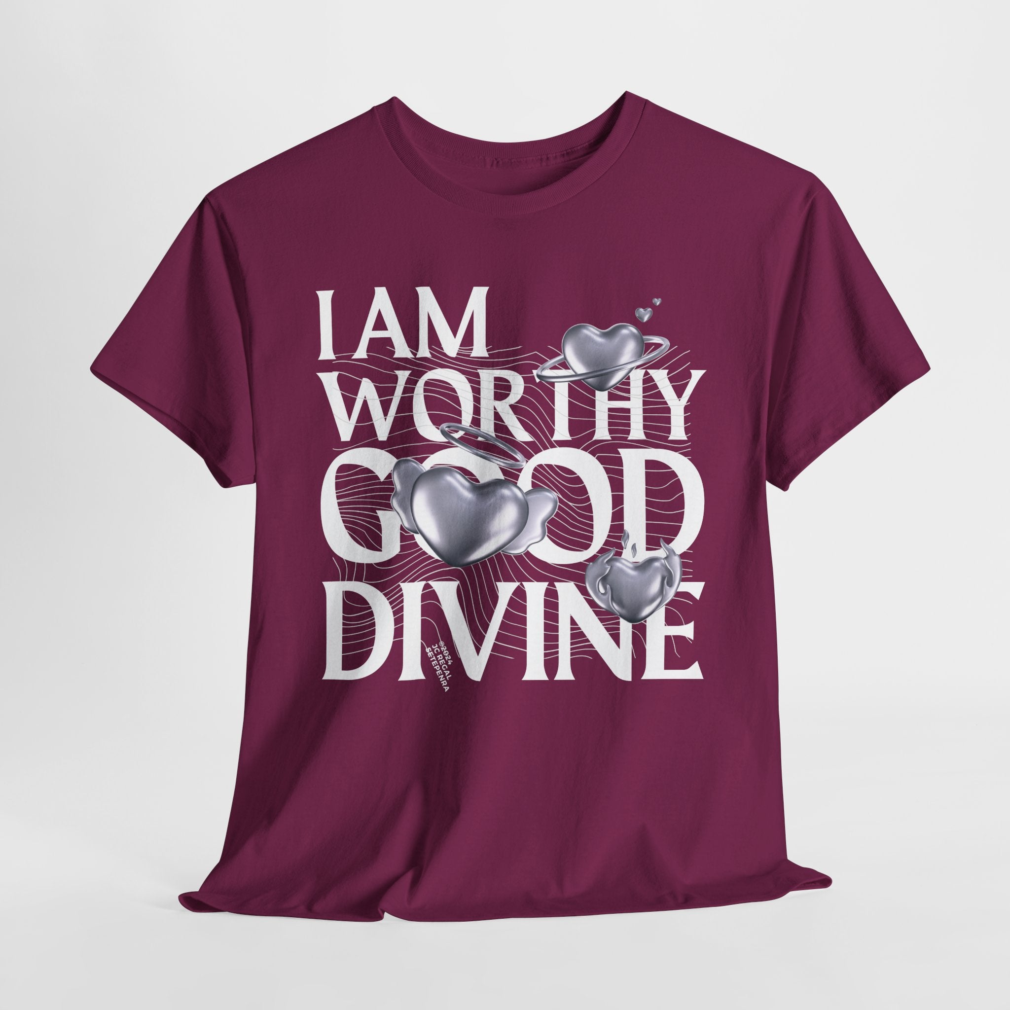 I AM WORTHY GOOD DIVINE Unisex Heavy Cotton Tee