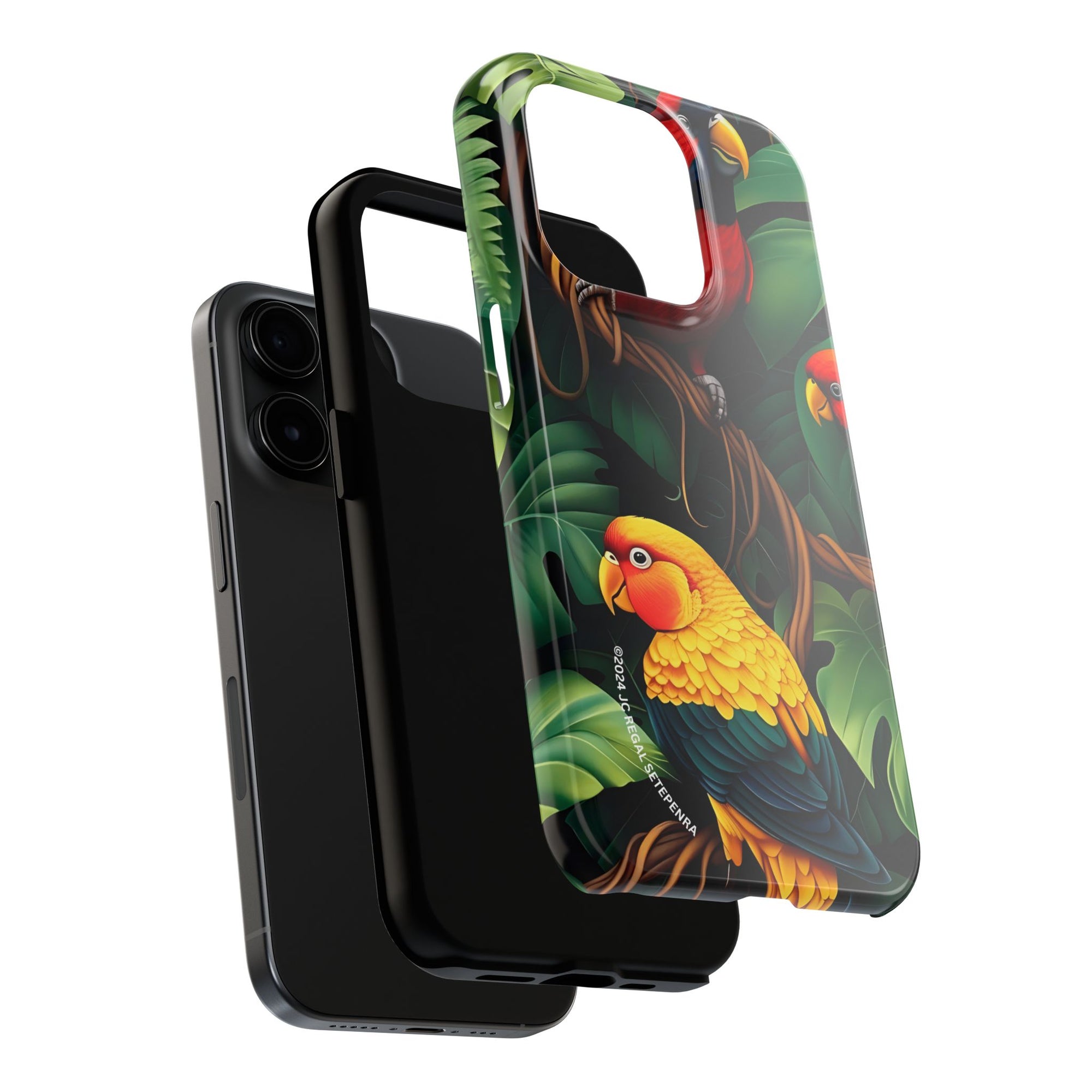 Tri-Parrot Tough Phone Case (For iPhone, Galaxy &amp; More)
