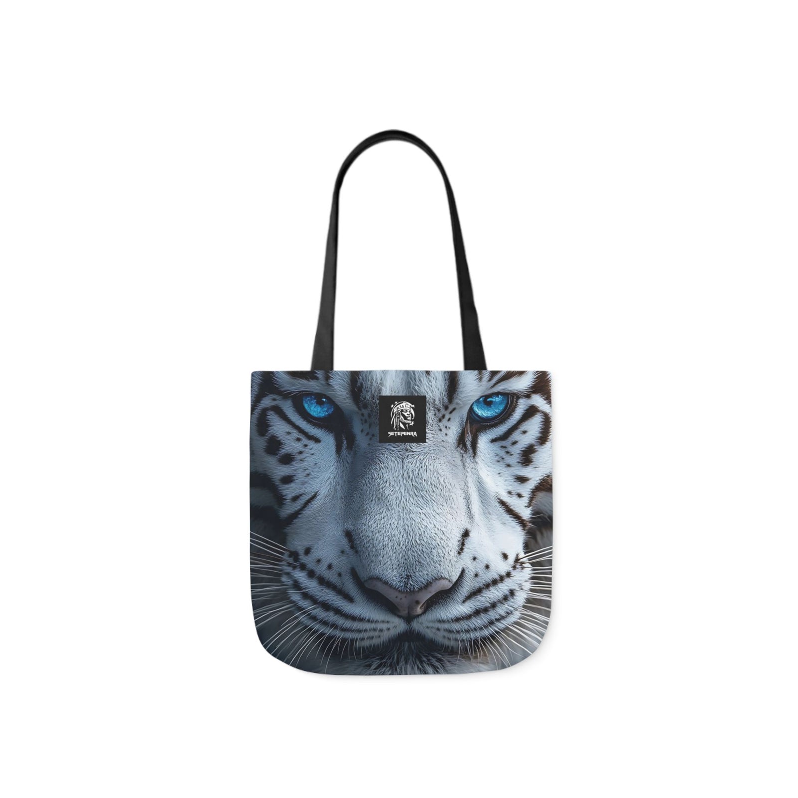 Primal Power Canvas Tote Bag, 5-Color Straps - White Tiger (1st Edition) SETEPENRA Accessories.