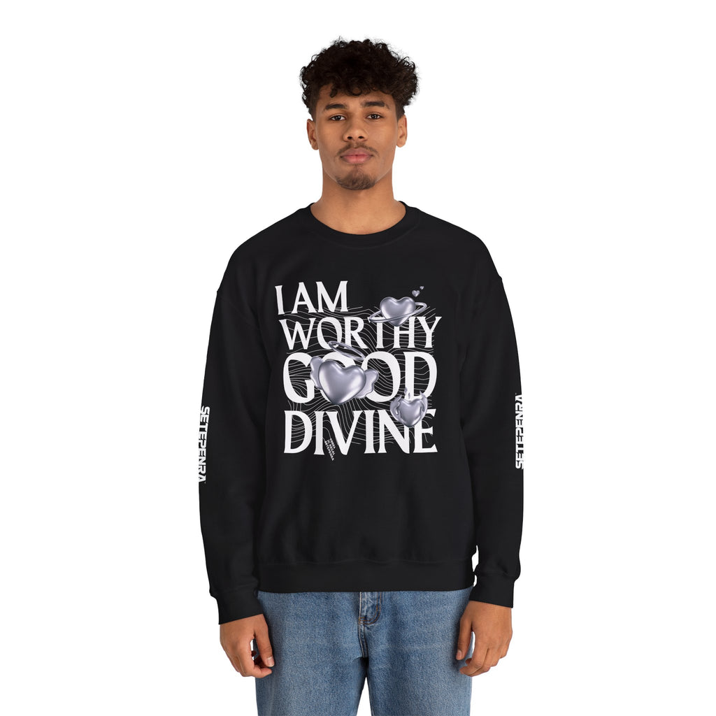 I AM WORTHY GOOD DIVINE Unisex Heavy Blend™ Crewneck Sweatshirt