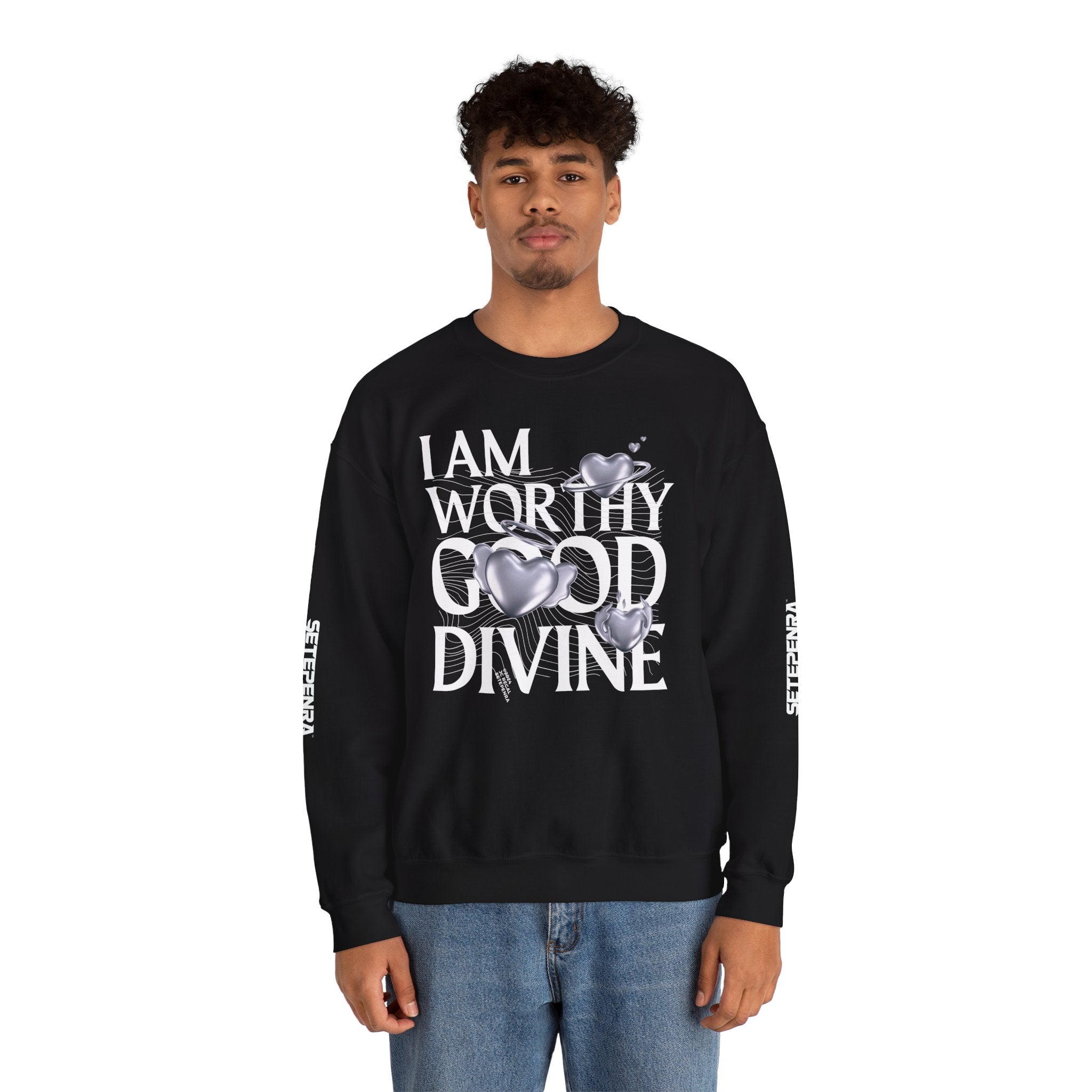 I AM WORTHY GOOD DIVINE Unisex Heavy Blend™ Crewneck Sweatshirt