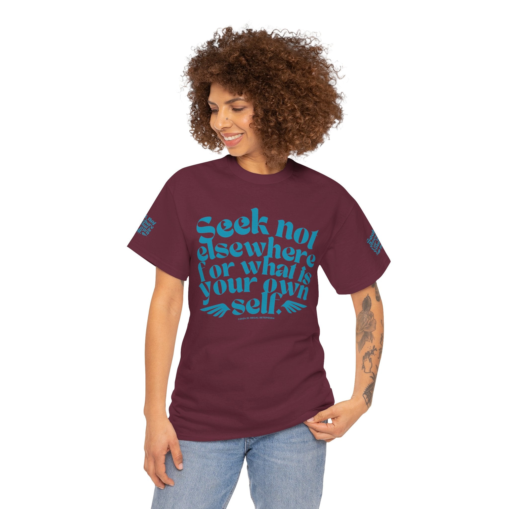 Seek Not Elsewhere (Aqua Edition) Unisex Heavy Cotton Tee