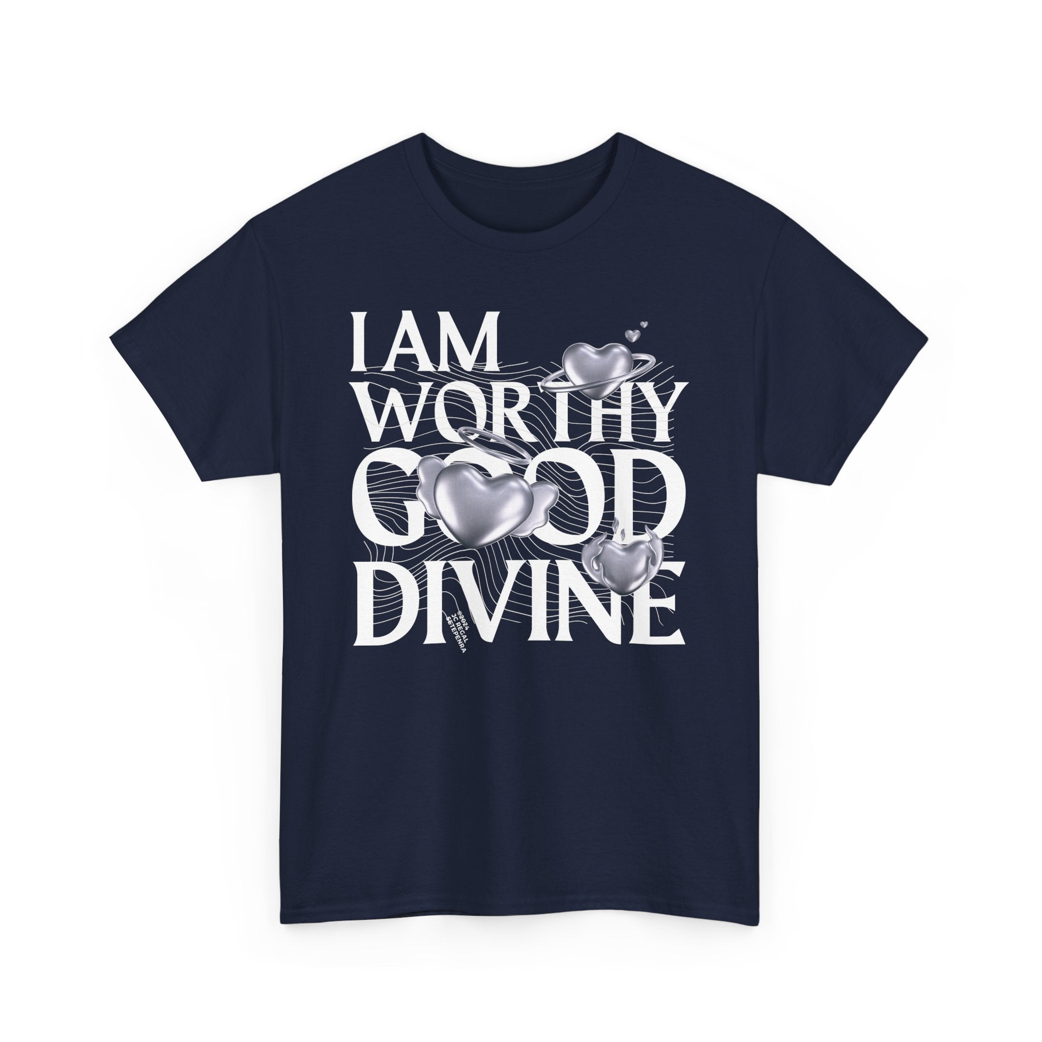 I AM WORTHY GOOD DIVINE Unisex Heavy Cotton Tee SETEPENRA T-Shirt.