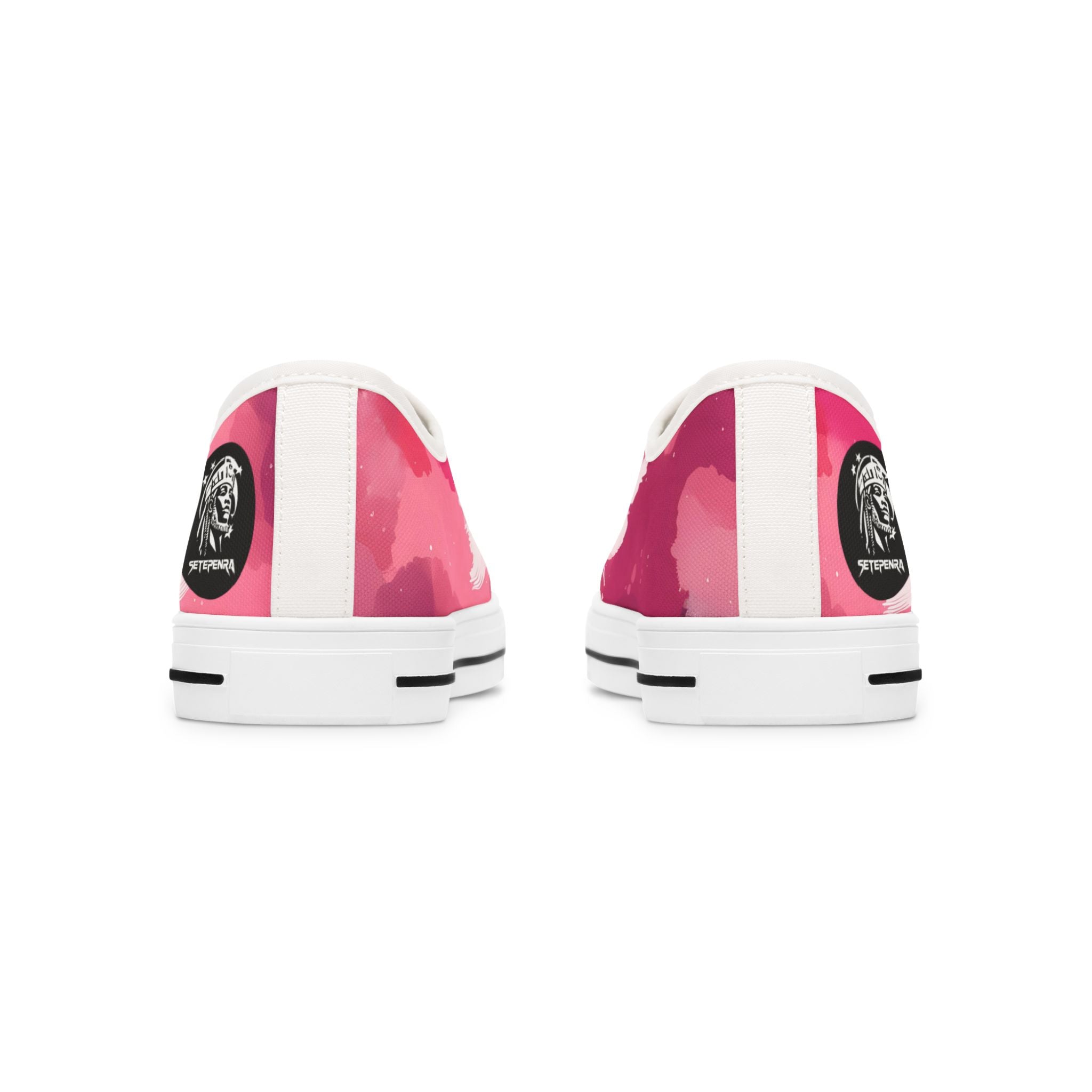 Pinking Bloom Women's Low Top Sneakers SETEPENRA Shoes.
