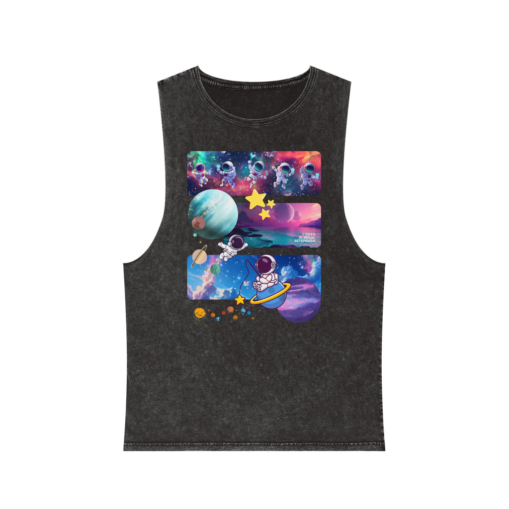 Astro Cosmo Unisex Stonewash Tank Top SETEPENRA Tank Top.