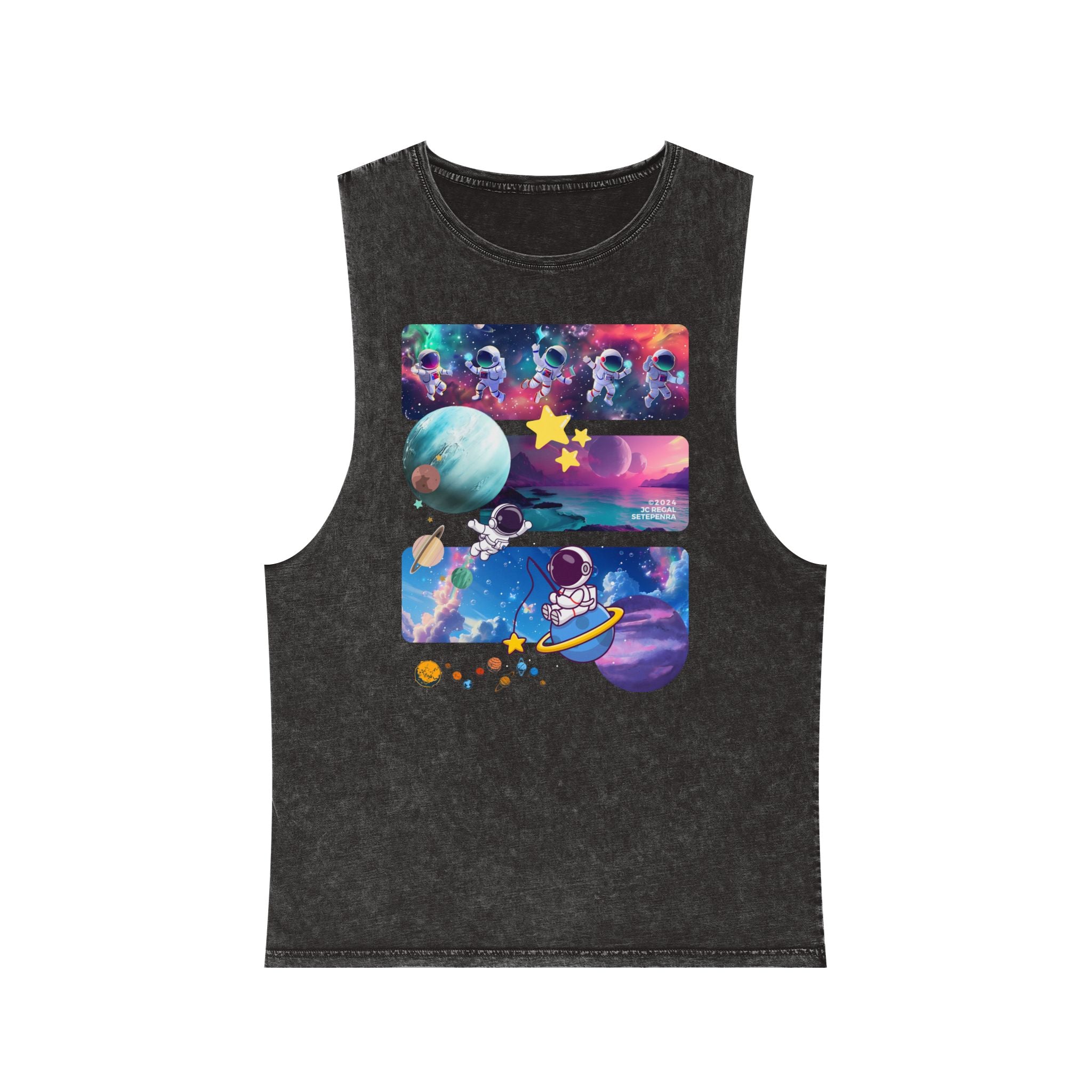 Astro Cosmo Unisex Stonewash Tank Top SETEPENRA Tank Top.