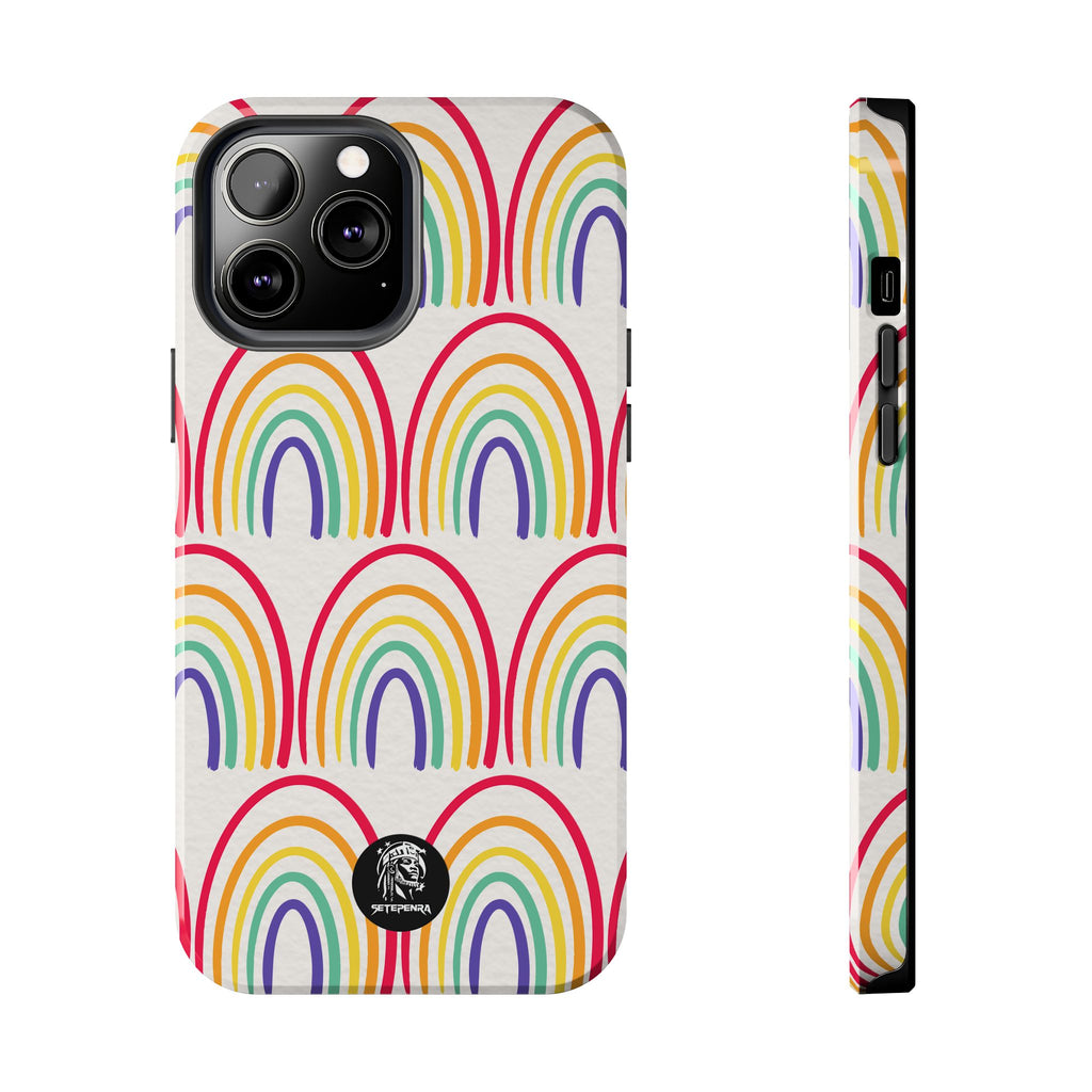 Retro Rainbow Tough Phone Case (For iPhone, Galaxy & More) SETEPENRA Phone Case.