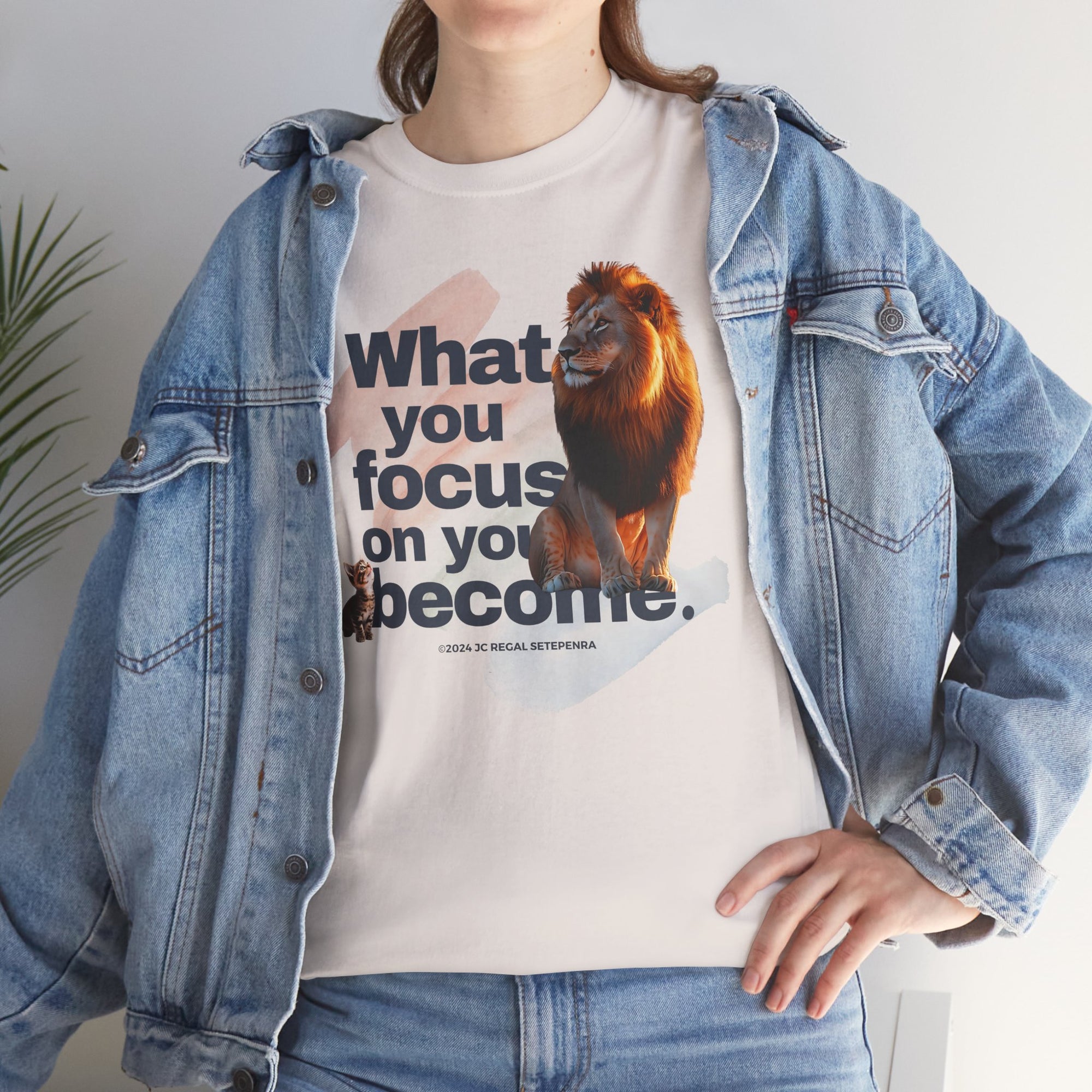 What You Focus On You Become Unisex Heavy Cotton Tee