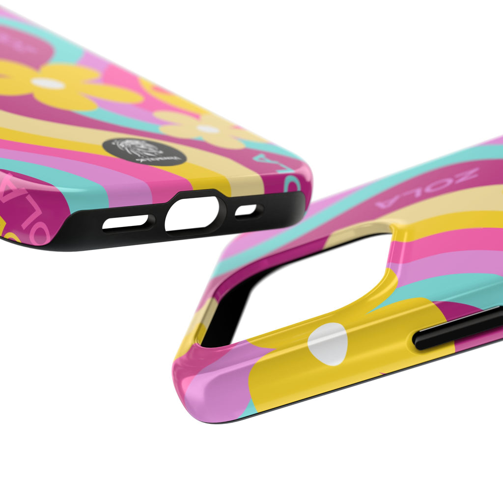 Zola Tough Phone Case (For iPhone, Galaxy & More) - Pink Wave