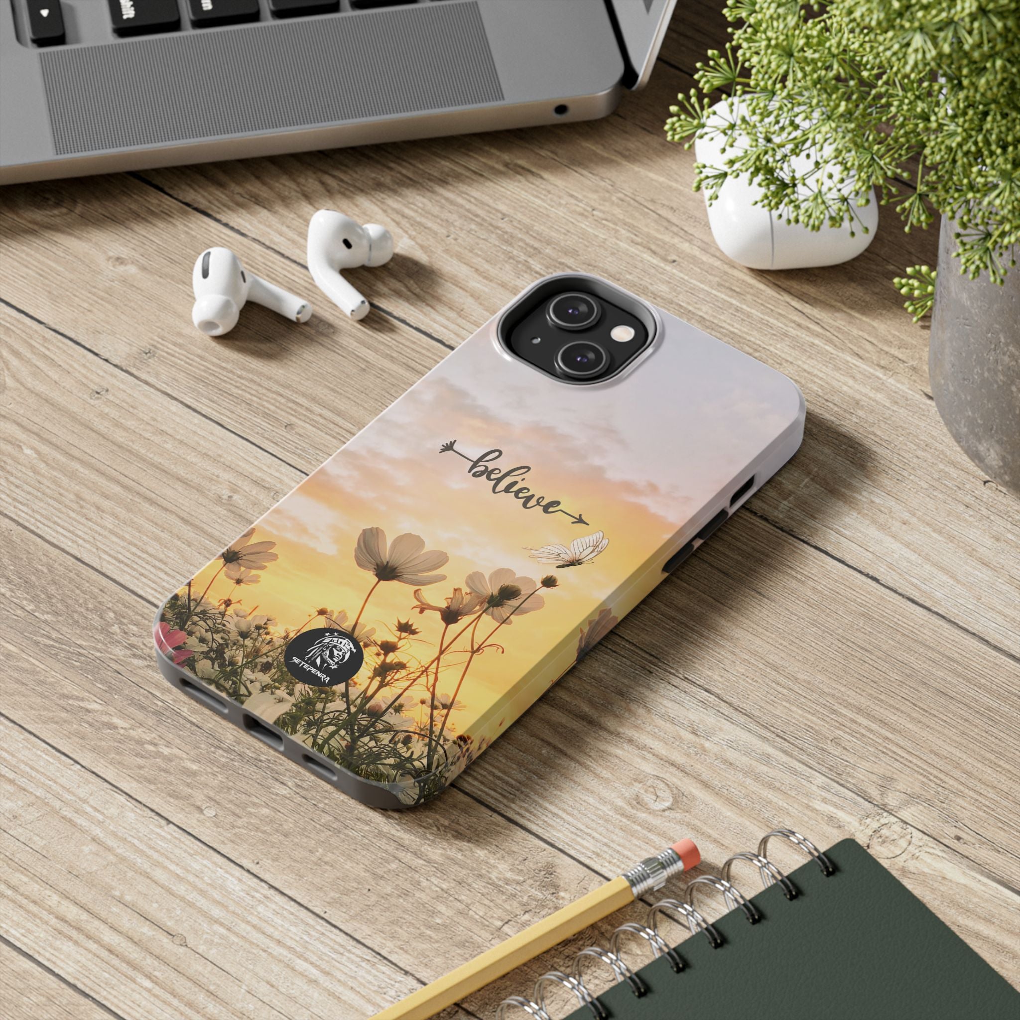 Believe Tough Phone Case (For iPhone, Galaxy & More) - Aesthetic Flower