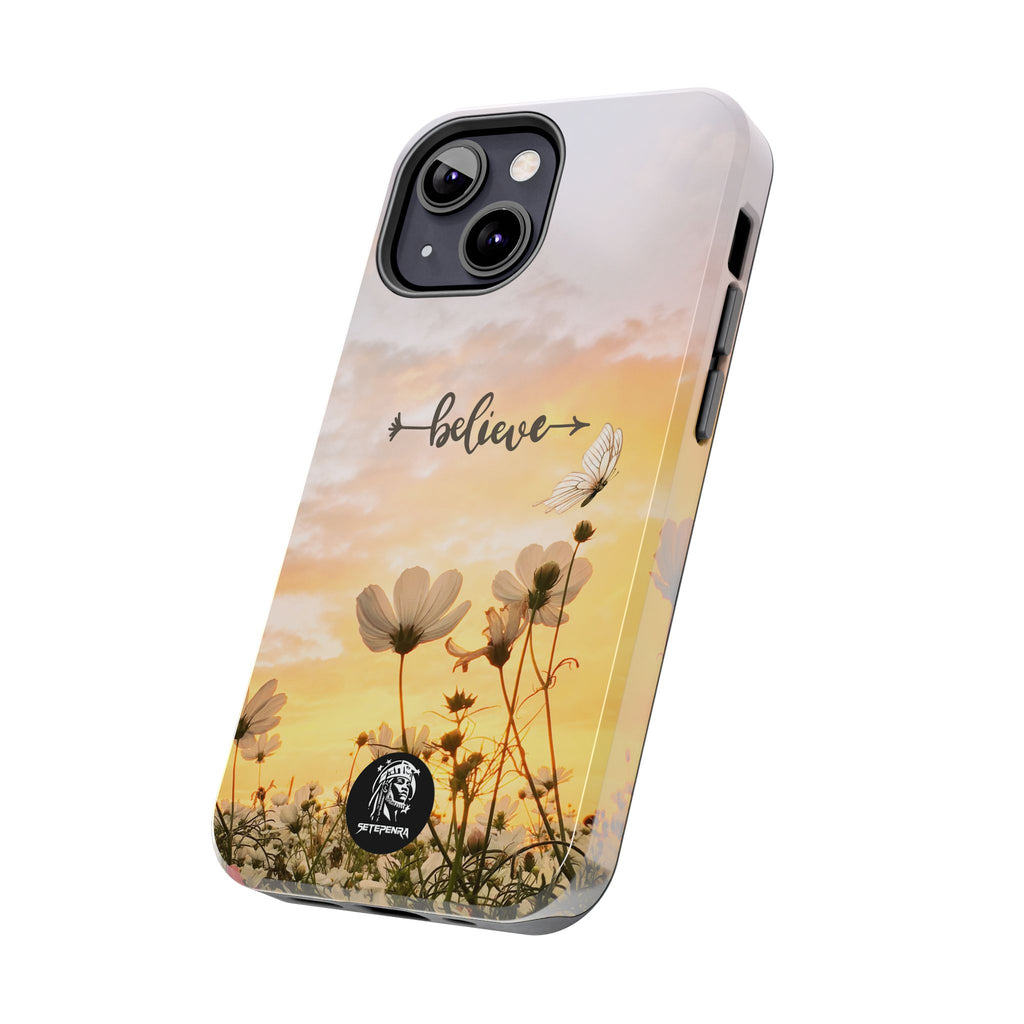Believe Tough Phone Case (For iPhone, Galaxy & More) - Aesthetic Flower