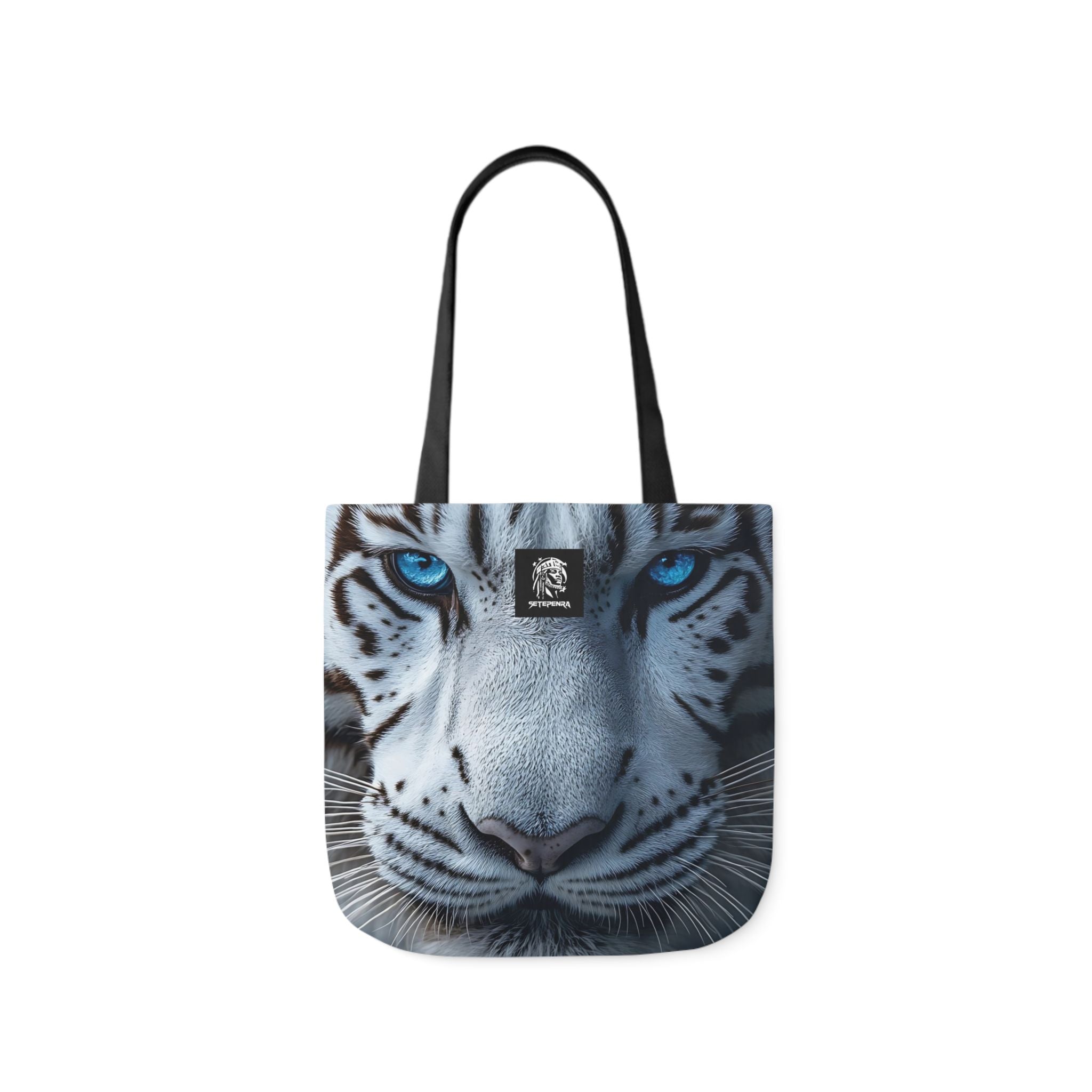 Primal Power Canvas Tote Bag, 5-Color Straps - White Tiger (1st Edition)